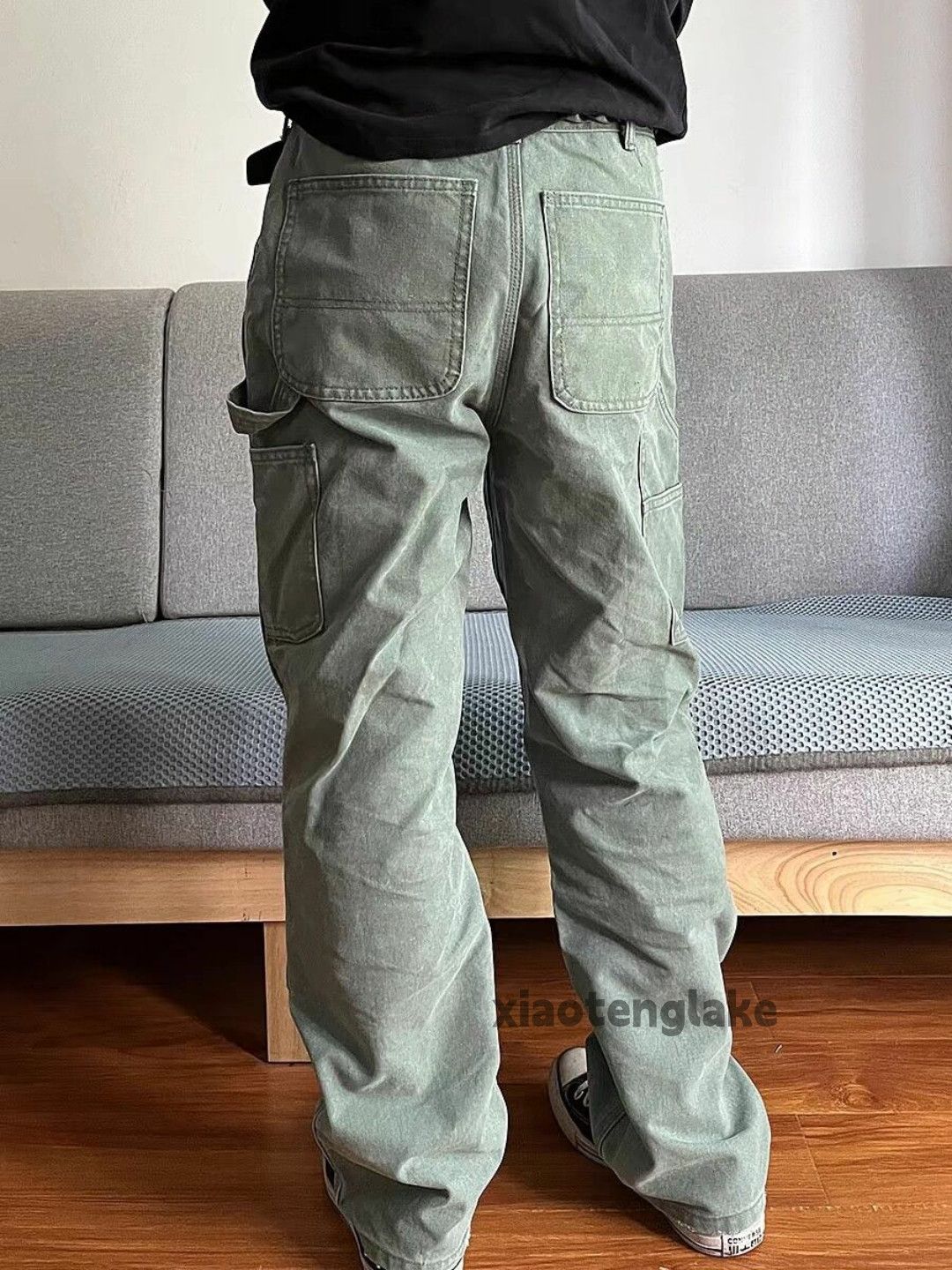 Designer × Japanese Brand × Vintage washed faded cleanfit workwear carpenter jeans Size US 34 / EU 50 - 5 Thumbnail