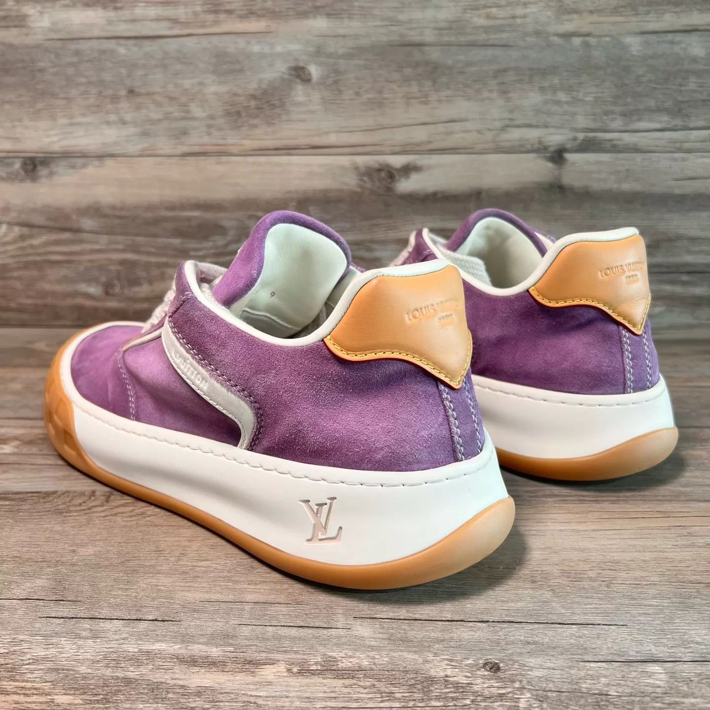 Louis Vuitton LV Tilted Biscuit 2026 Wht/Purp UK9/43 Worn2x 97New Size US 10 / EU 43 - 4 Thumbnail