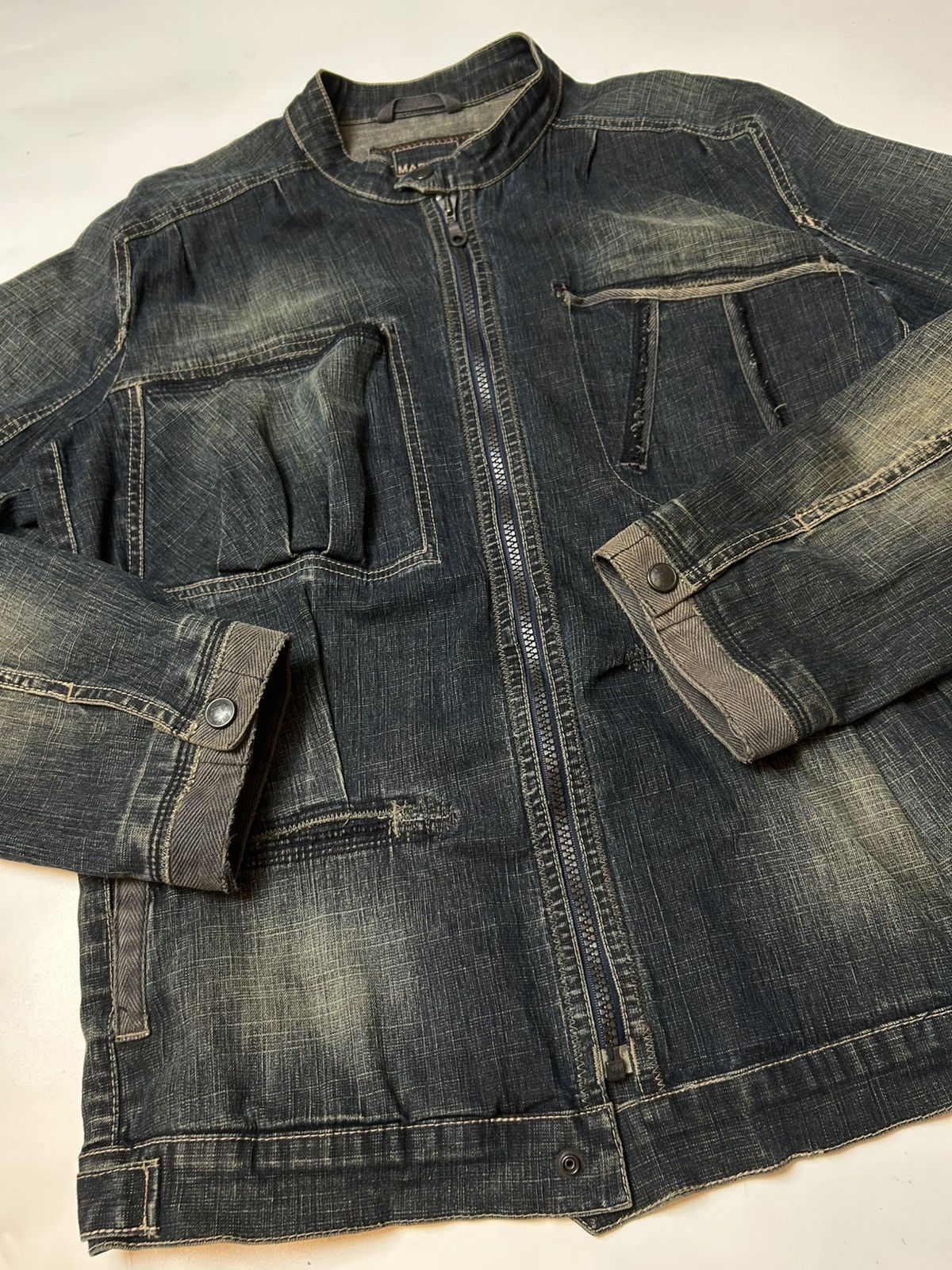Designer × Marithe + Francois Girbaud MARITHE FRANCOIS GIRBAUD BONDAGE DENIM JACKET Size L / US 10 / IT 46 - 2 Thumbnail