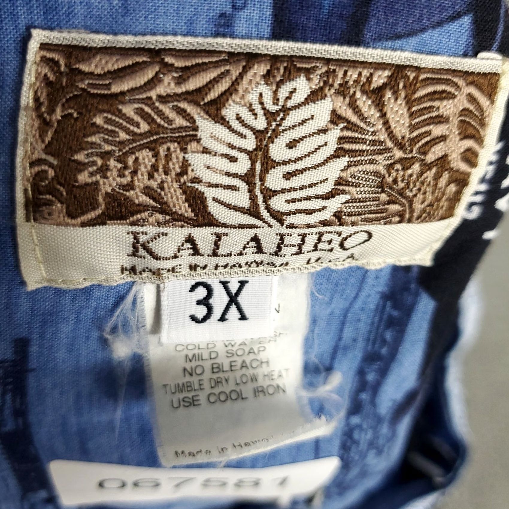 Vintage Kalaheo Shirt Mens 3X Blue Jets Print Hawaiian Button Up Short Sleeve Geometric Pattern Vintage No Size US XXL / EU 58 / 5 - 7 Thumbnail