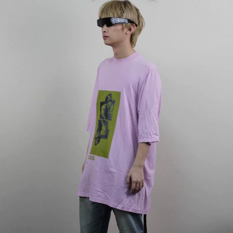 Rick Owens Drkshdw Rick Owens Pink Portrait Short Sleeve T - Shirt-2508 Size US S / EU 44-46 / 1 - 9 Thumbnail