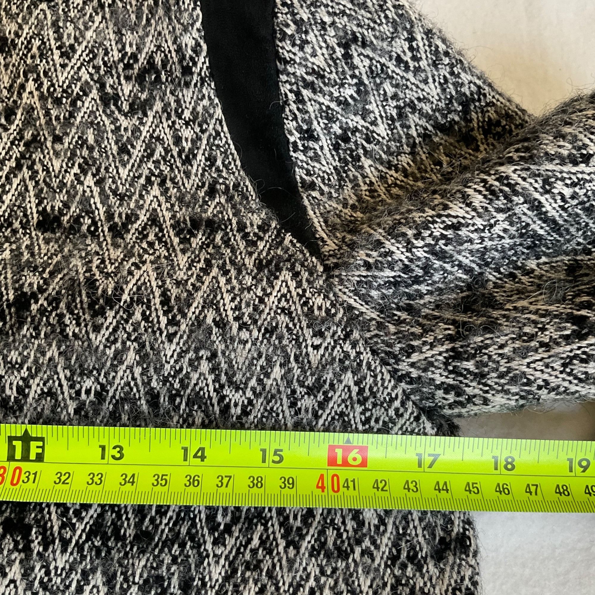 Sezane Sezane black gray tweed coat blazer wool jacket SZ S bust 35 Size XS / US 0-2 / IT 36-38 - 3 Thumbnail
