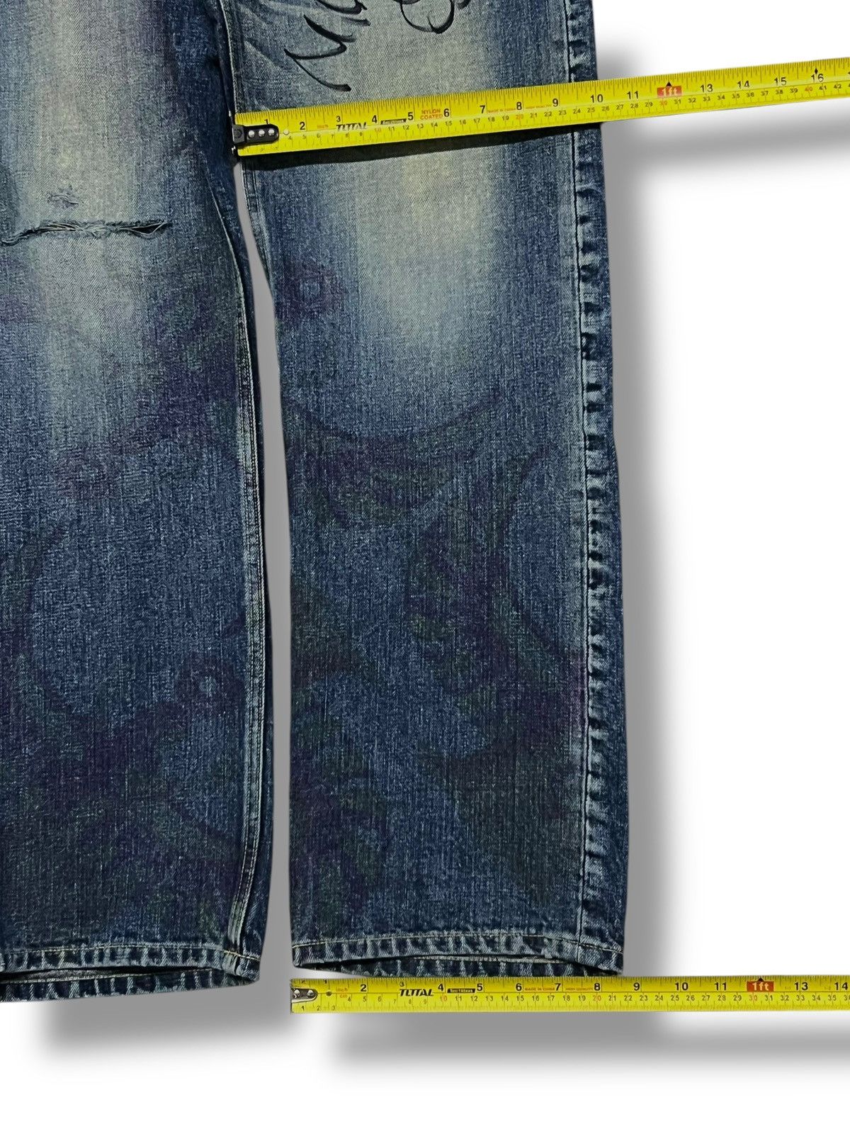 Art Comes First Vintage OZONE ROCKS Grafitti Art. Japan Rebirth Denim W35 Size US 35 - 19 Thumbnail