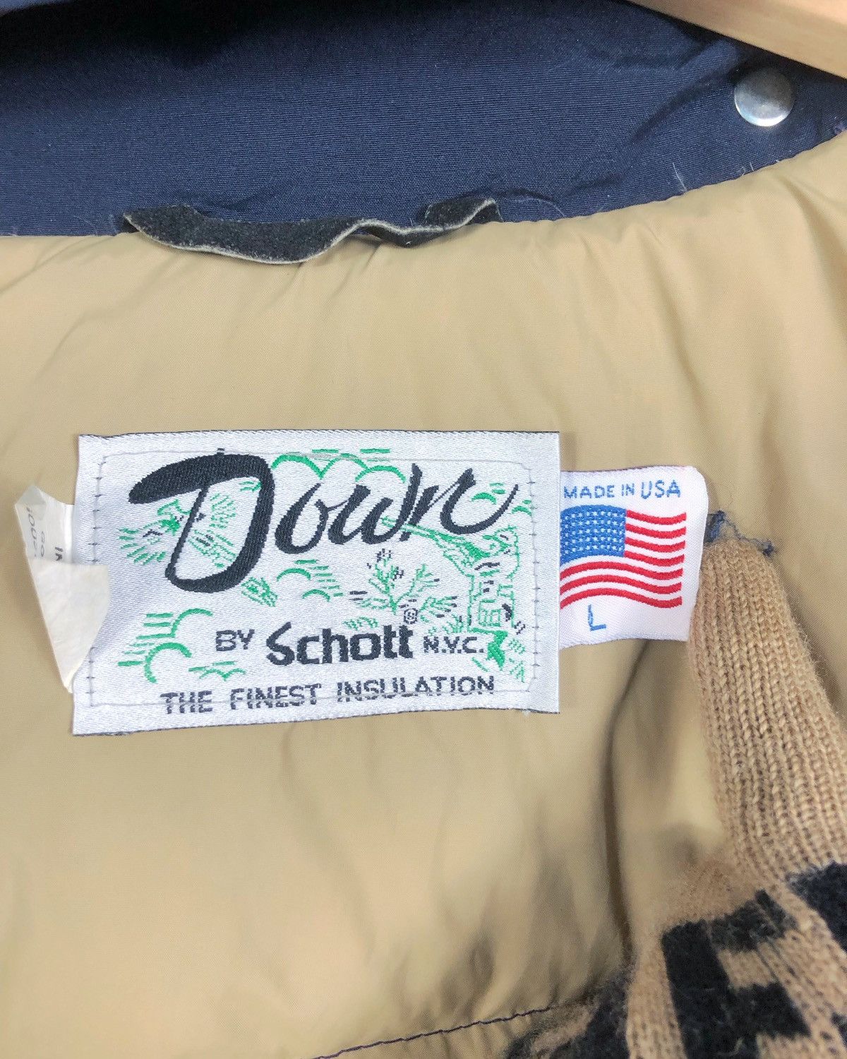 Schott Vtg Schott NYC Goose Down Puffer Hoodie Jacket Made in USA Size US L / EU 52-54 / 3 - 10 Thumbnail