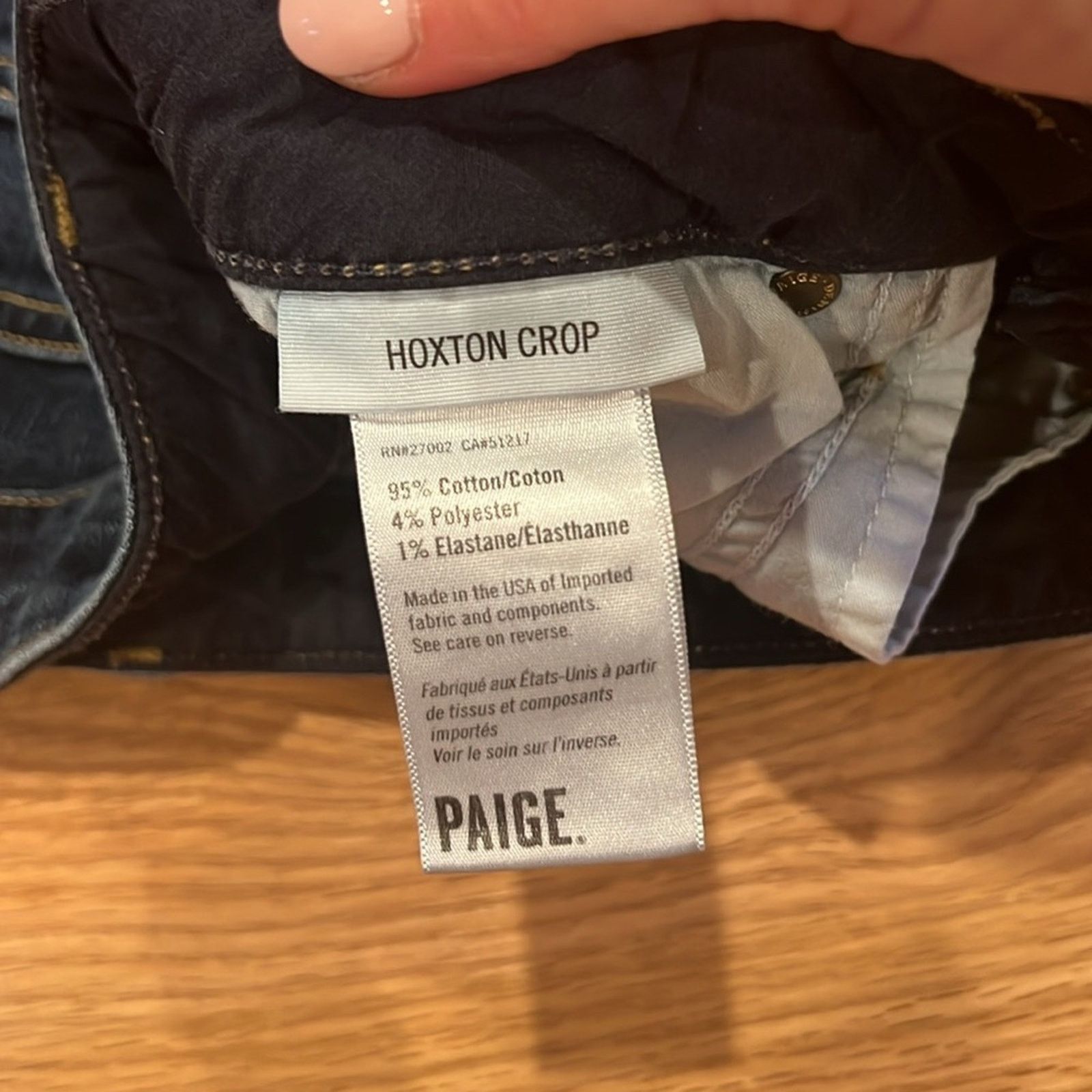 Paige Paige Hoxton Crop Skinny Jeans with Raw Hem Size 31" - 5 Thumbnail