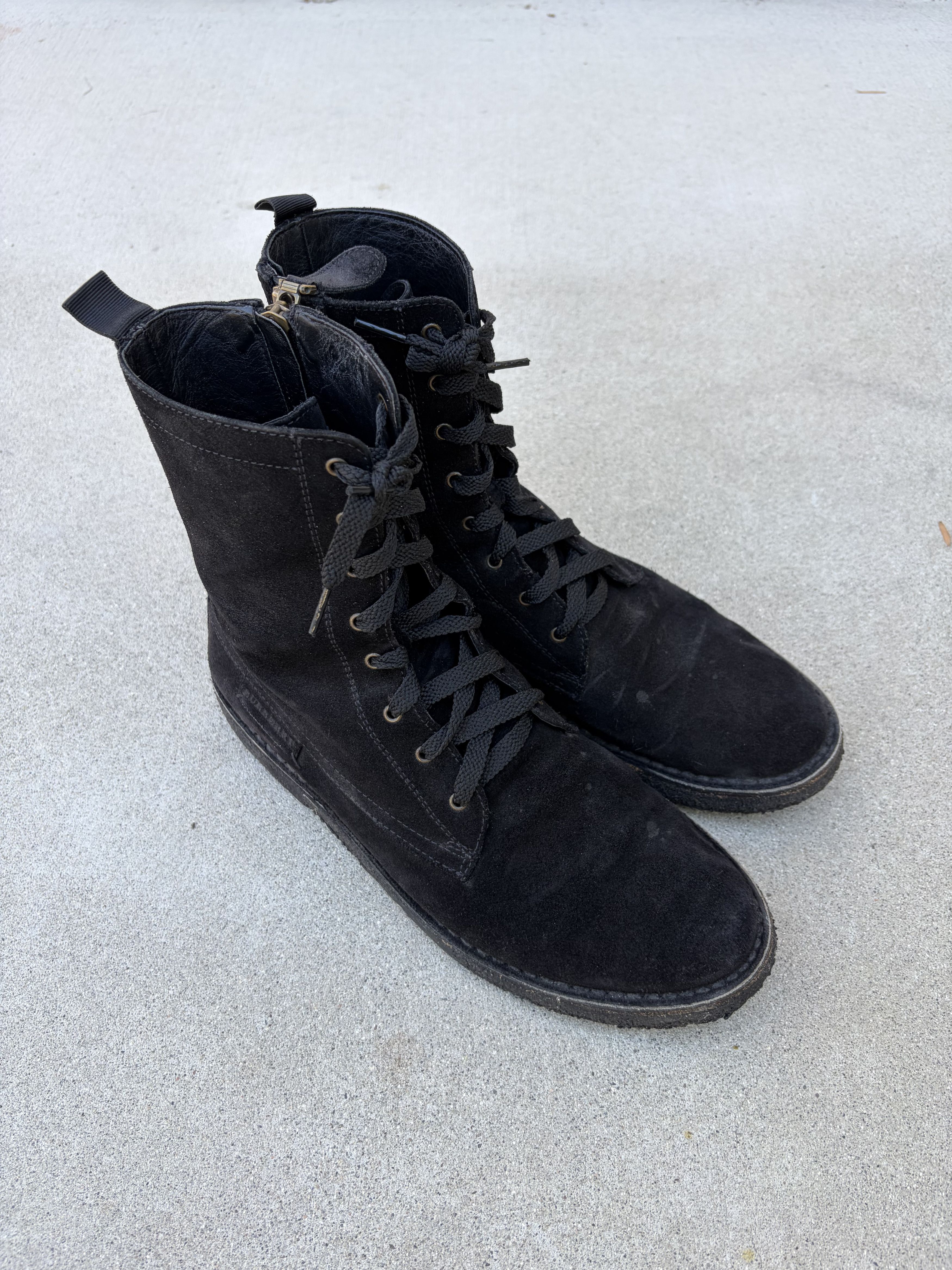 Burberry Burberry black suede zip-up boots Size US 8.5 / EU 41-42 - 1 Thumbnail