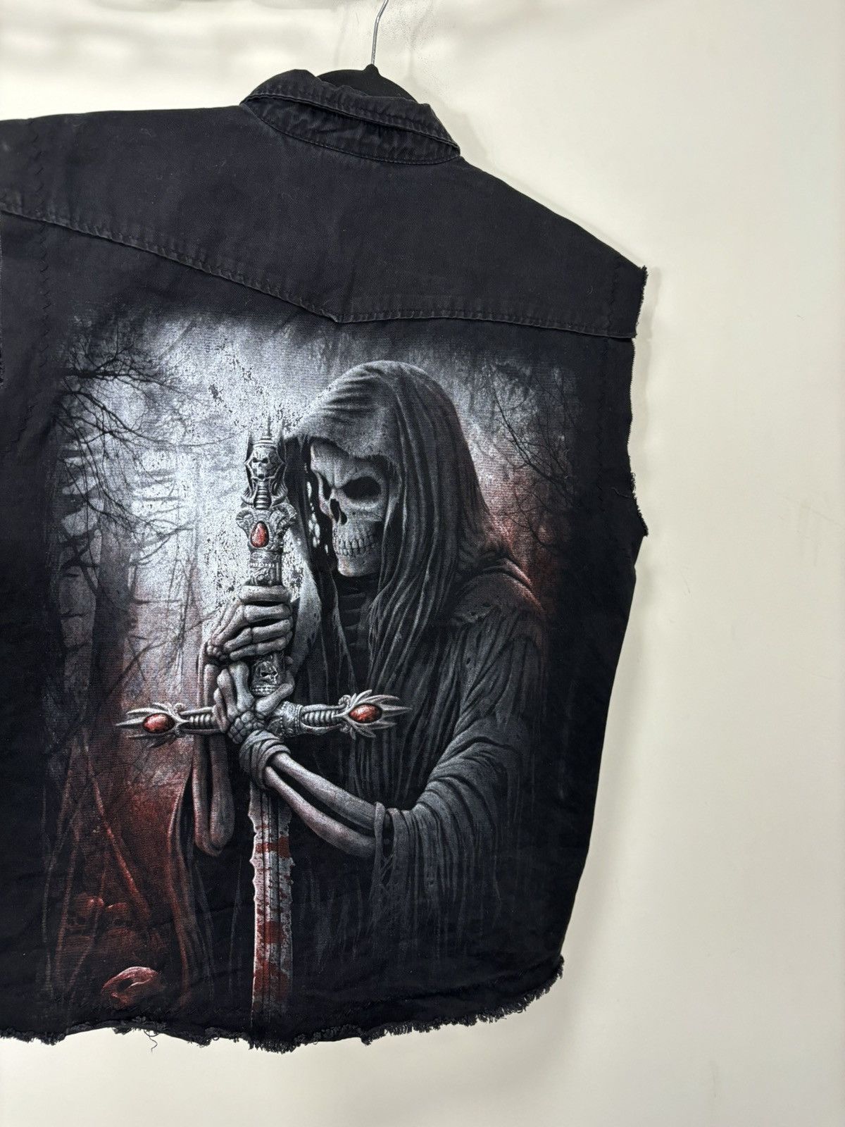 Vintage Vintage Spiral Skulls Skeleton Logo Black Vest Jacket Size US M / EU 48-50 / 2 - 12 Thumbnail