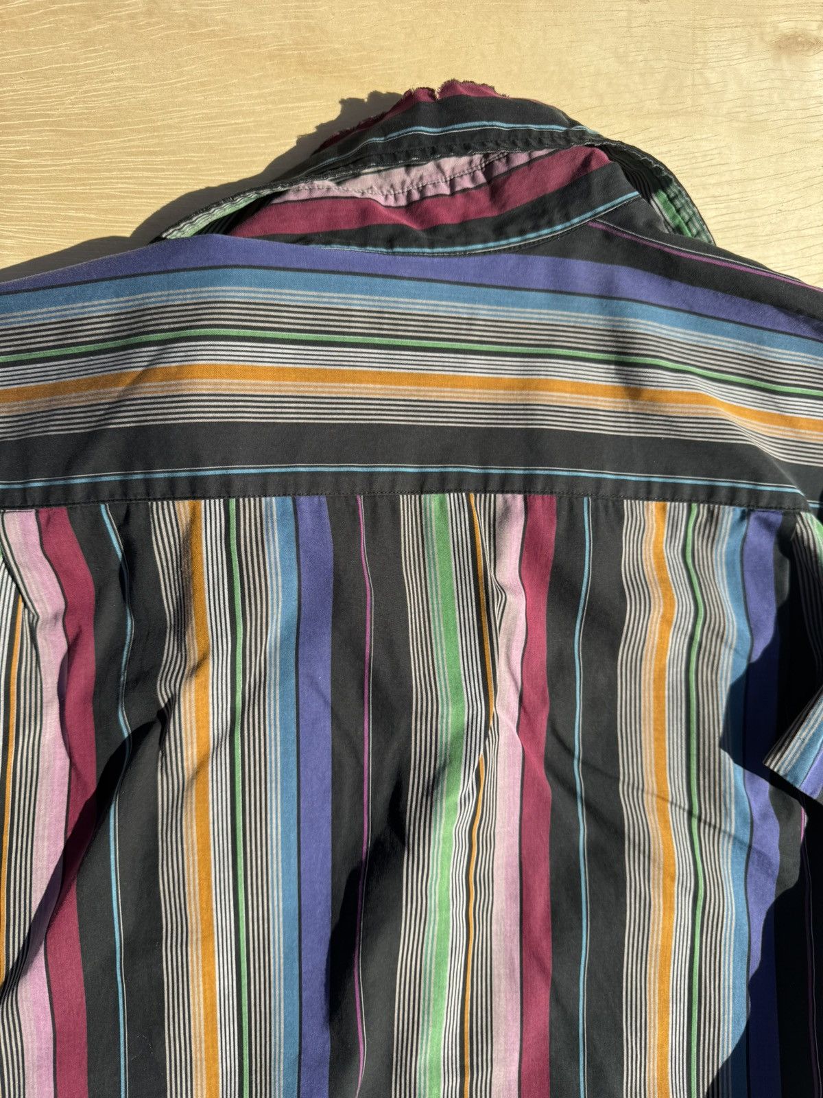 Christian Dior Monsieur × Designer × Vintage Vintage Christian Dior Striped Neon Button Up Shirt Size US L / EU 52-54 / 3 - 8 Thumbnail