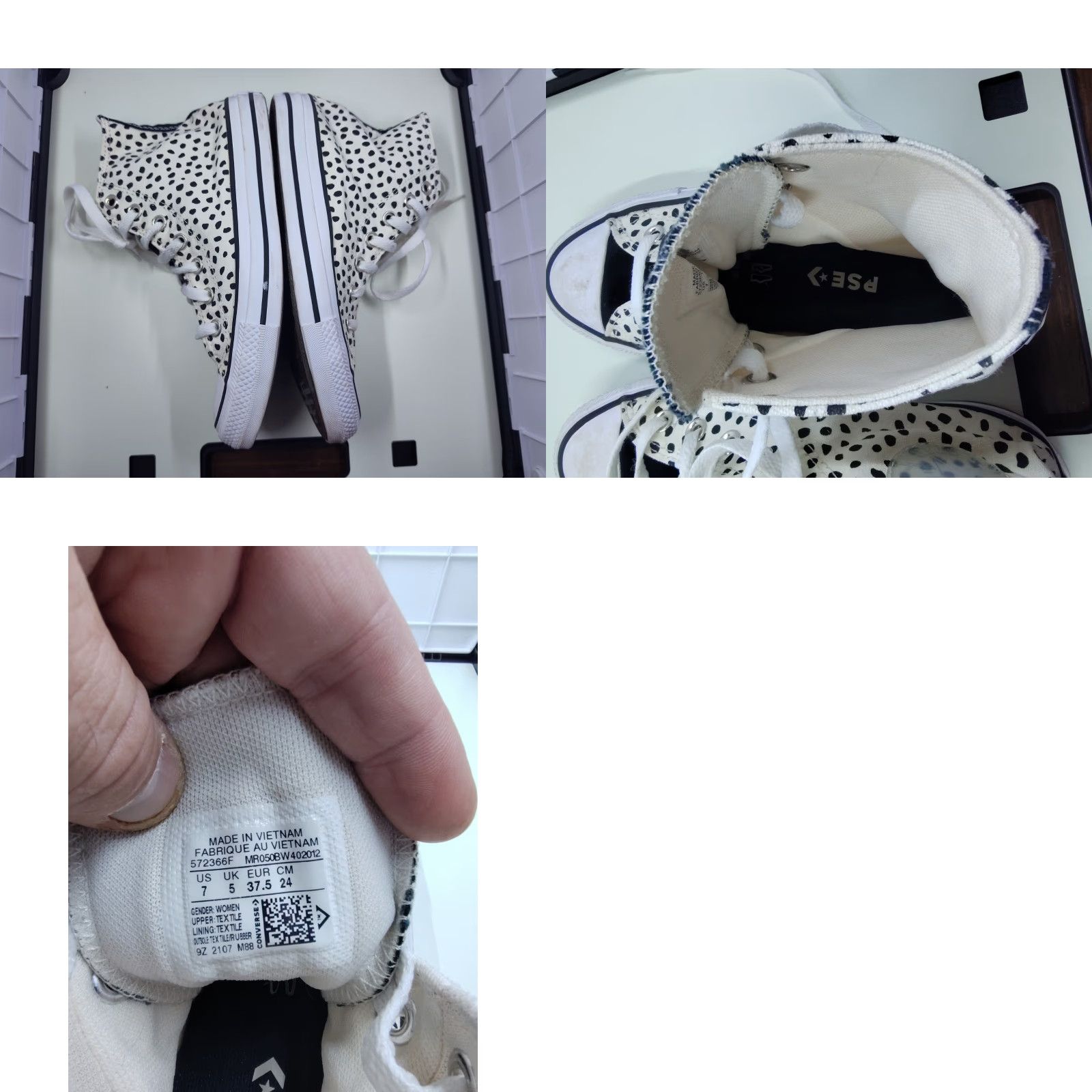 Converse Women's Converse Chuck Taylor All Star High Top Welcome To The Wild Leopard Sneakers 7 White Size M / US 6-8 / IT 42-44 - 8 Thumbnail