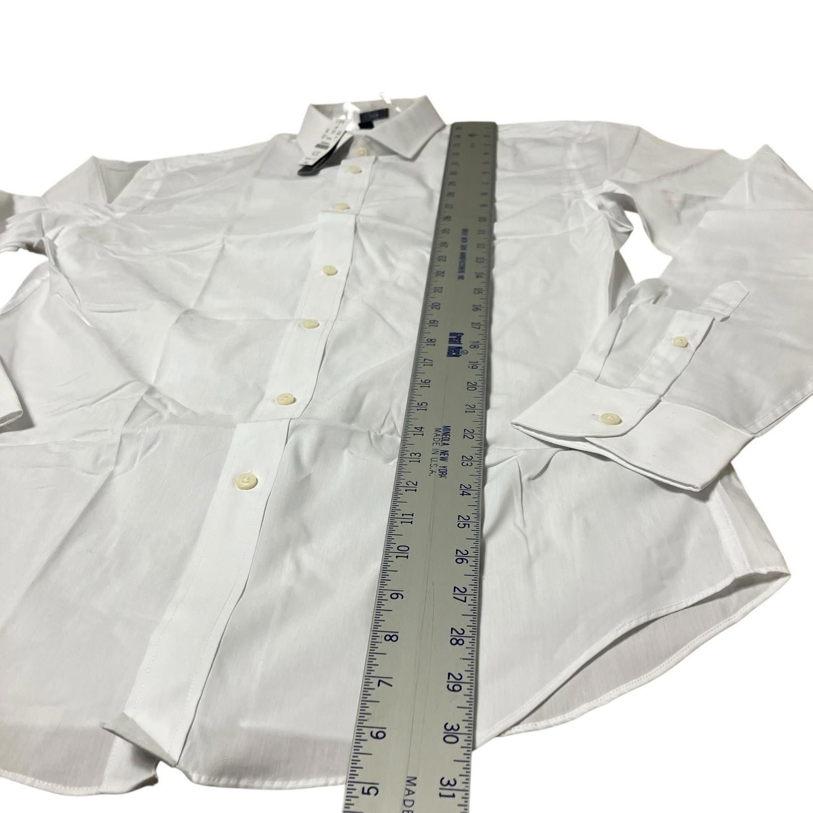J.Crew J Crew Shirt Mens L White Button Up Slim Performance AS991 Size US L / EU 52-54 / 3 - 4 Thumbnail