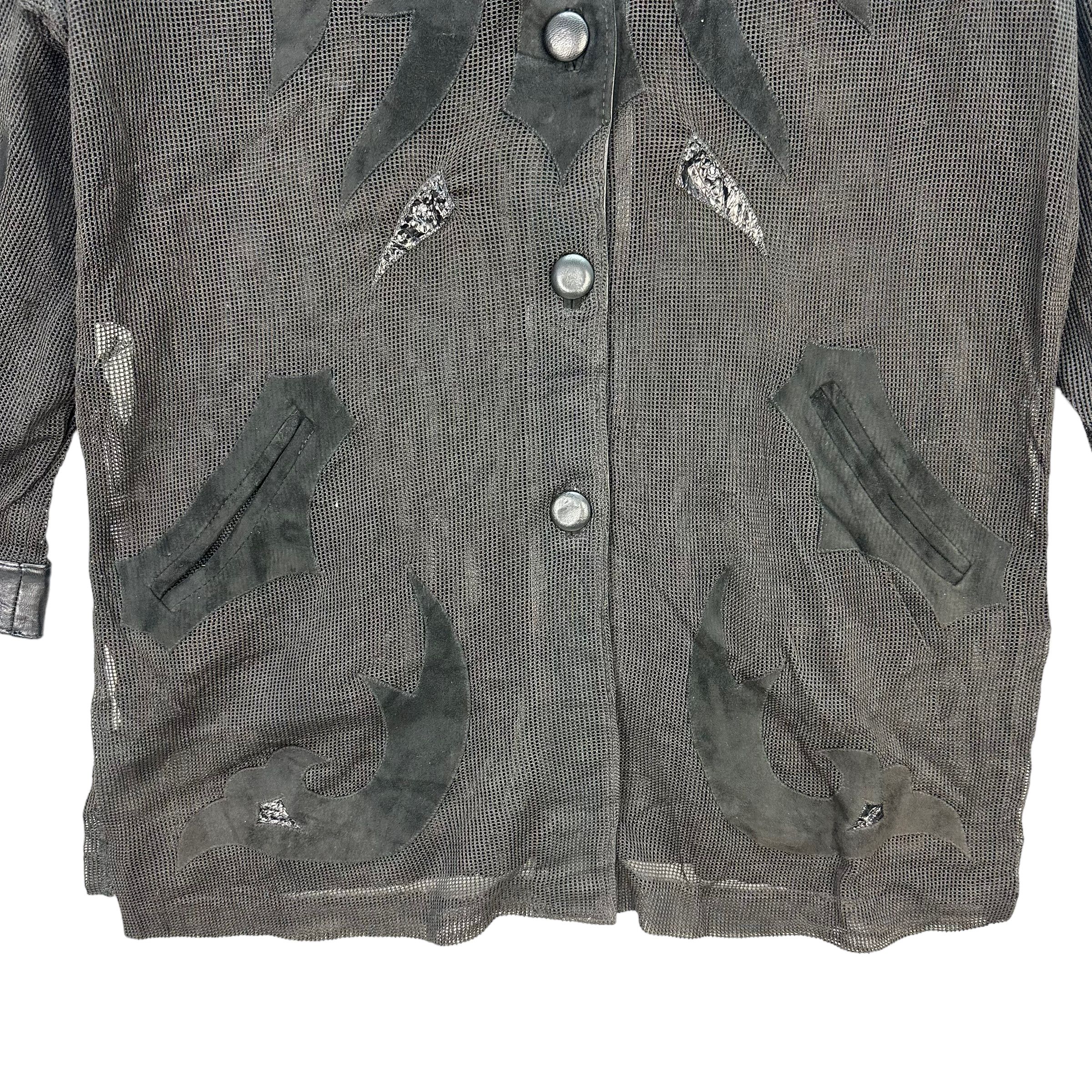 Japanese Brand RARE🔥 C H I E JUTTA COVIAN SNAKE SKIN MESH JACKET #7562-153 Size L / US 10 / IT 46 - 4 Thumbnail