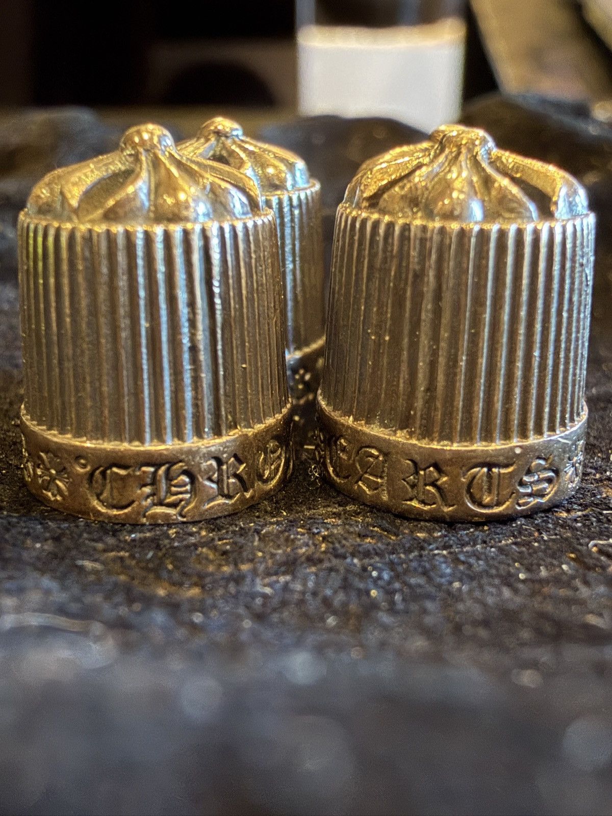 Chrome Hearts Chrome Hearts Sterling Silver Valve Cap Set Size ONE SIZE - 4 Thumbnail