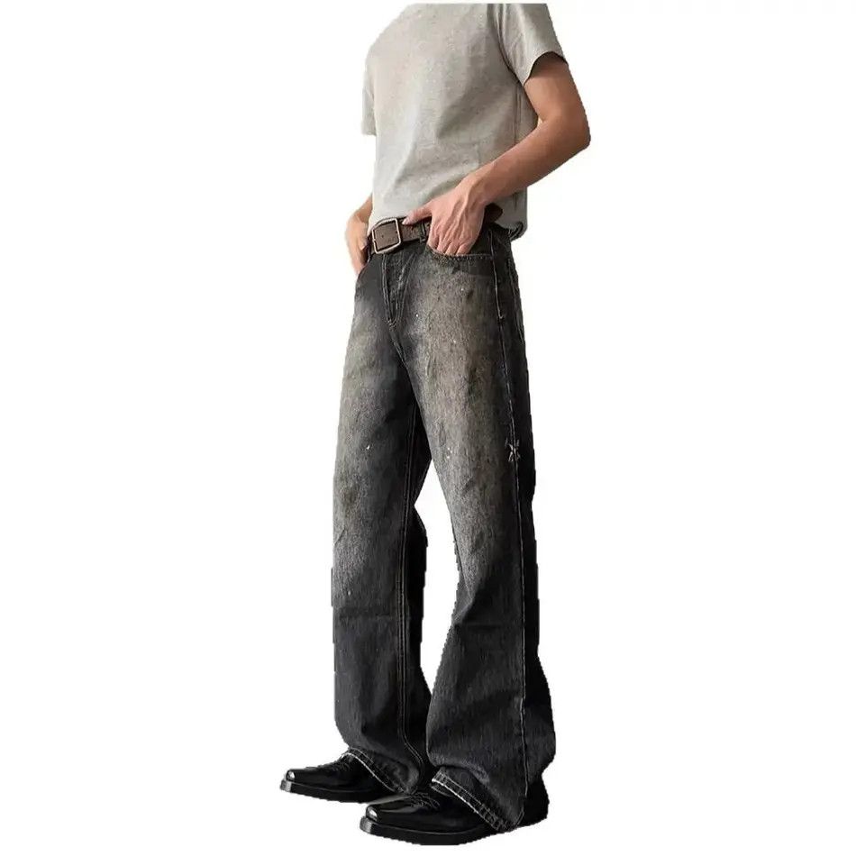Japanese Brand Retro loose straight leg wide leg jeans Size US 30 / EU 46 - 5 Thumbnail