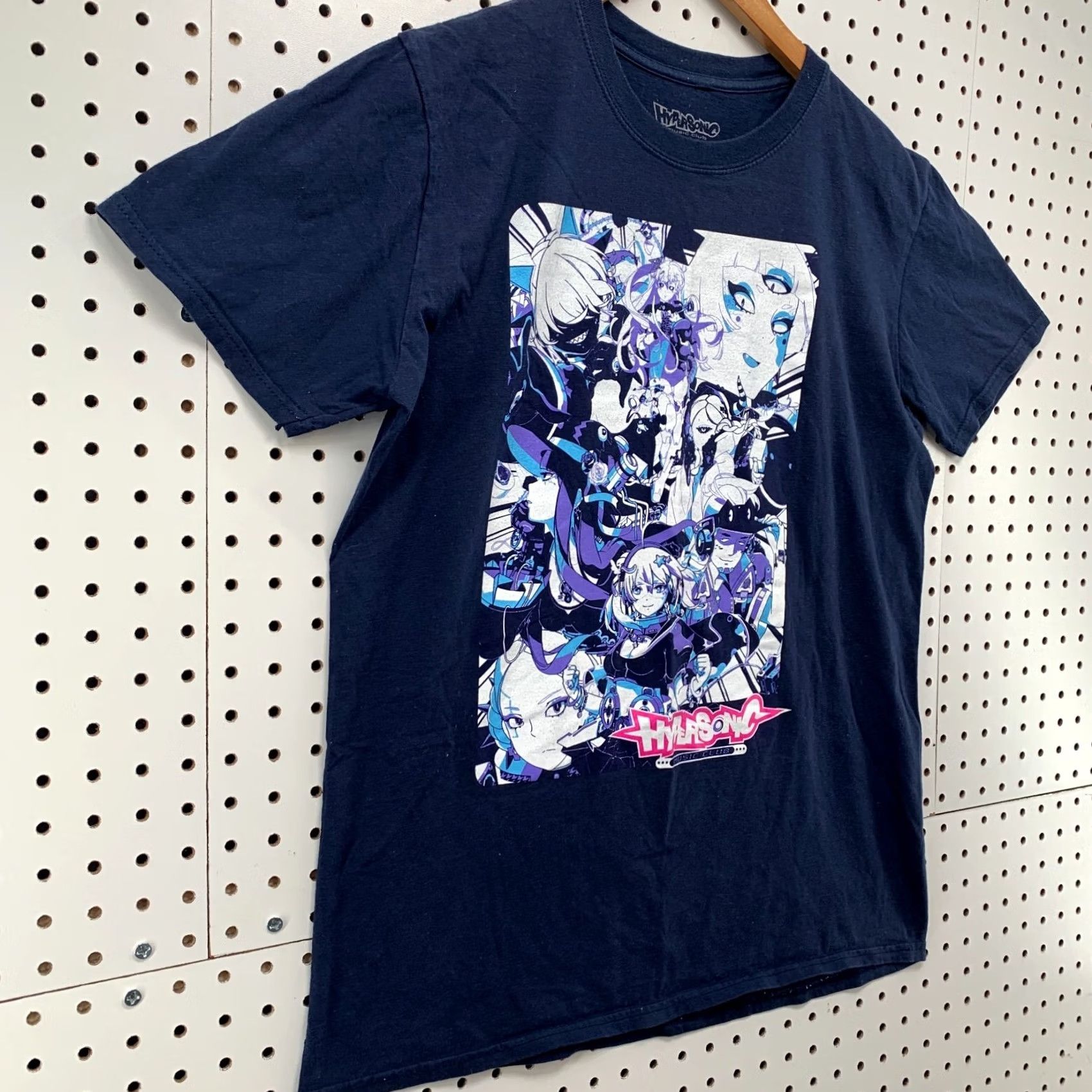Vintage HYPERSONIC MUSIC CLUB Shirt Navy Blue ANIME Mens Medium Size US M / EU 48-50 / 2 - 6 Thumbnail