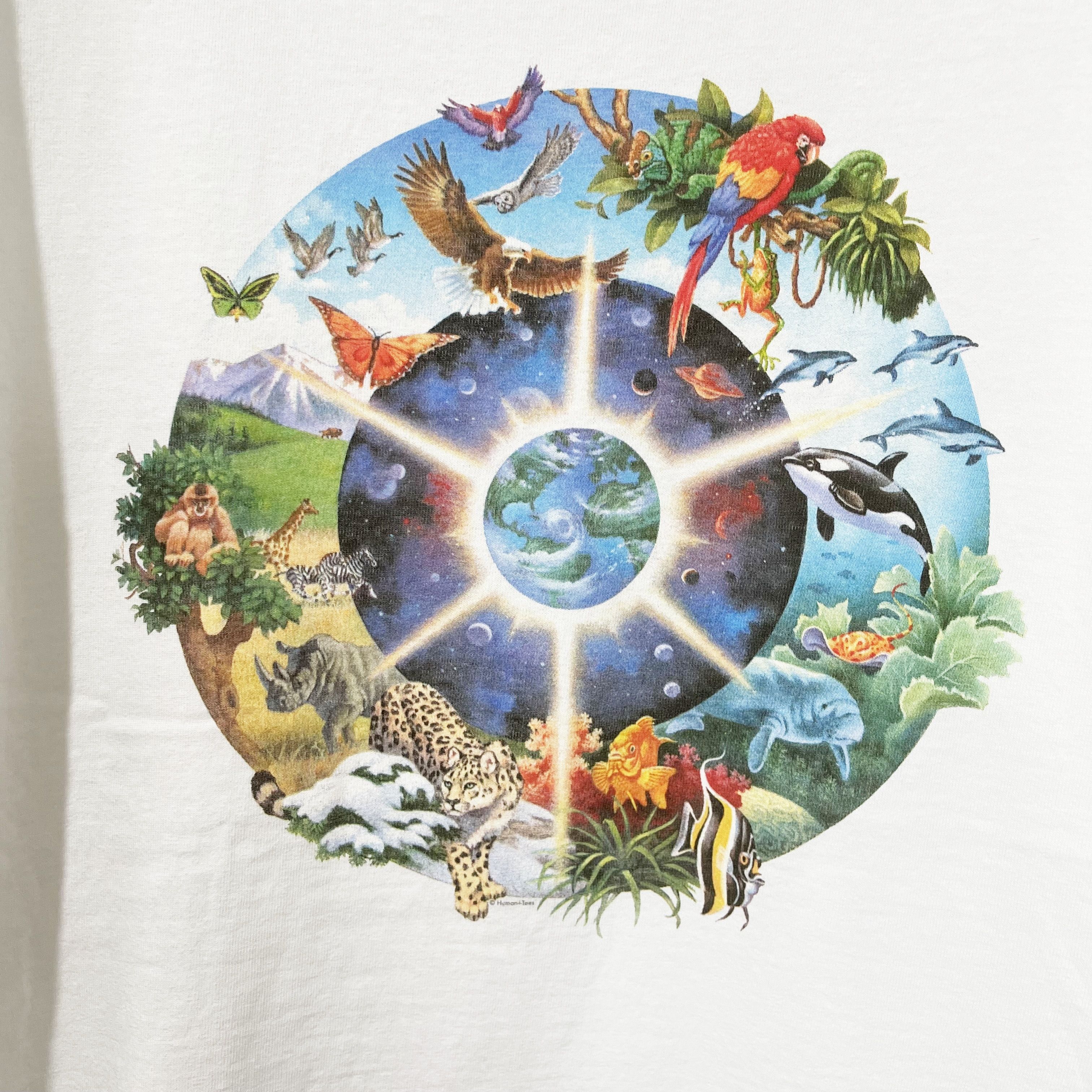 Vintage Vintage Earth & Wildlife T-Shirt Size US XL / EU 56 / 4 - 2 Thumbnail