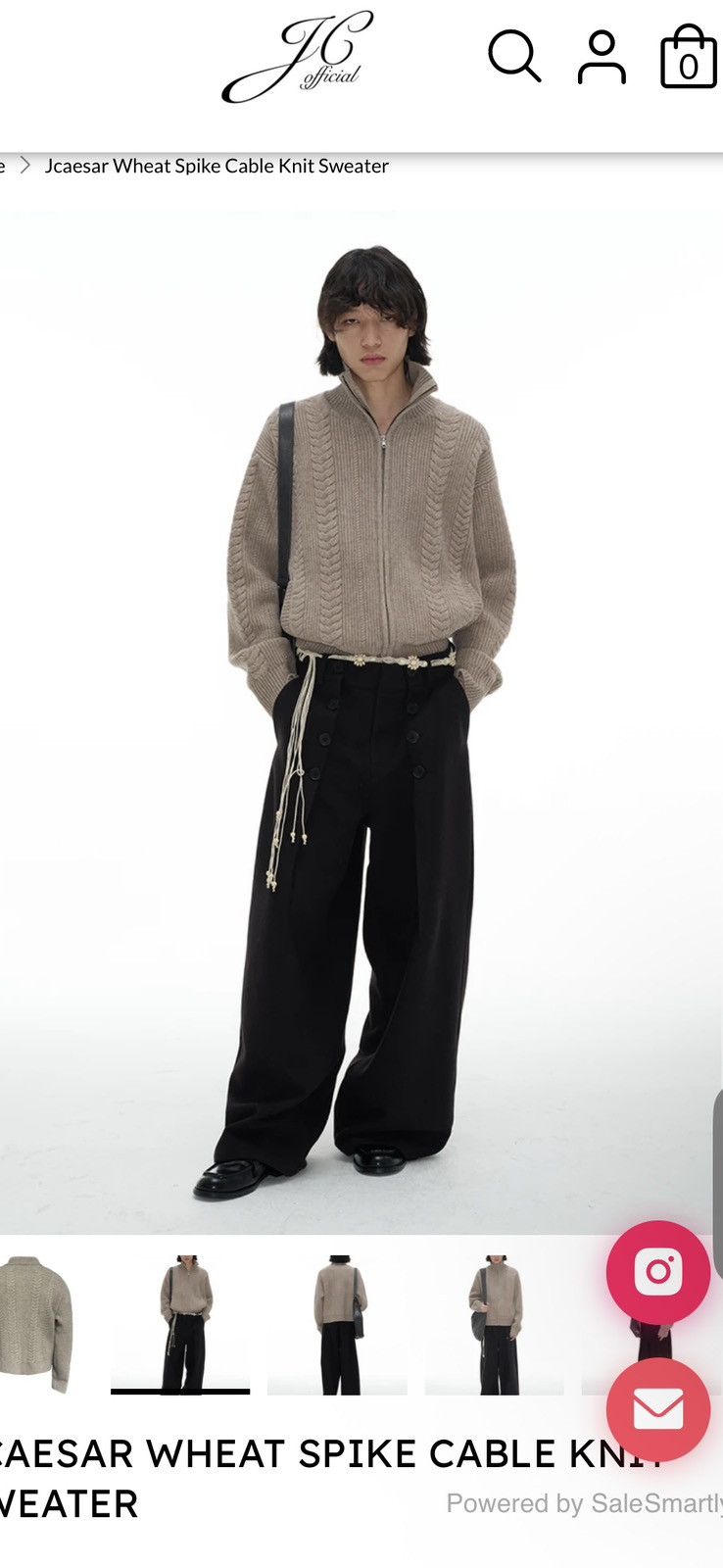 Other Jcaesar Wheat Wool Knitted Zip Up with Turtleneck Size US S / EU 44-46 / 1 - 4 Thumbnail