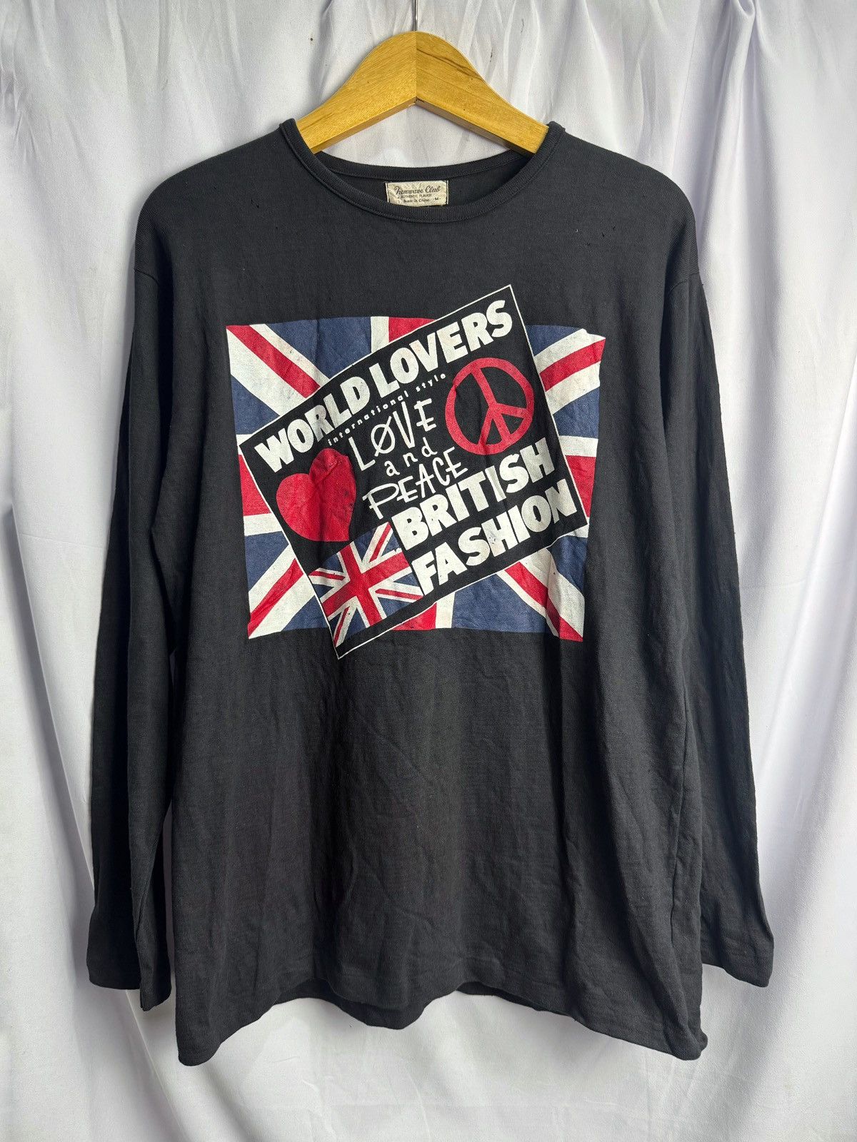 If Six Was Nine × Japanese Brand × Le Grande Bleu (L.G.B.) Japanese Love And Peace British Hewwave Long Sleeve Size US M / EU 48-50 / 2 - 1 Thumbnail