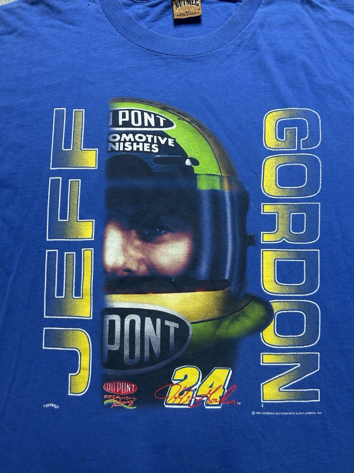 Vintage Vintage 90s t shirt Jeff Gordon nascar big graphic helmet XL Size US XL / EU 56 / 4 - 2 Thumbnail