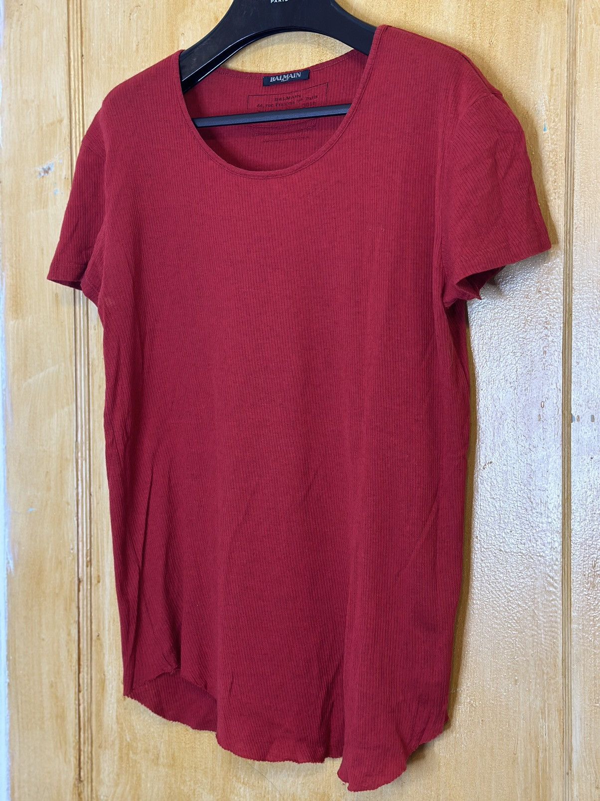 Balmain Rib Knit T-Shirt Size US L / EU 52-54 / 3 - 4 Thumbnail