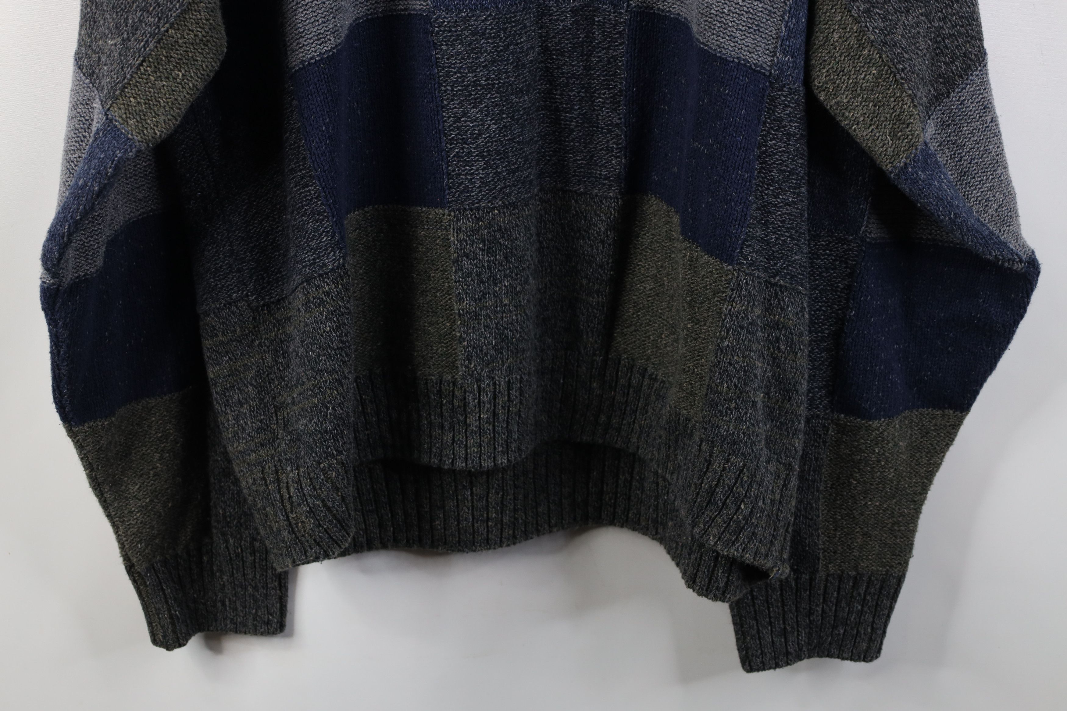 Vintage Vintage 90s Streetwear Patchwork Knit Crewneck Sweater USA Size US XL / EU 56 / 4 - 9 Thumbnail