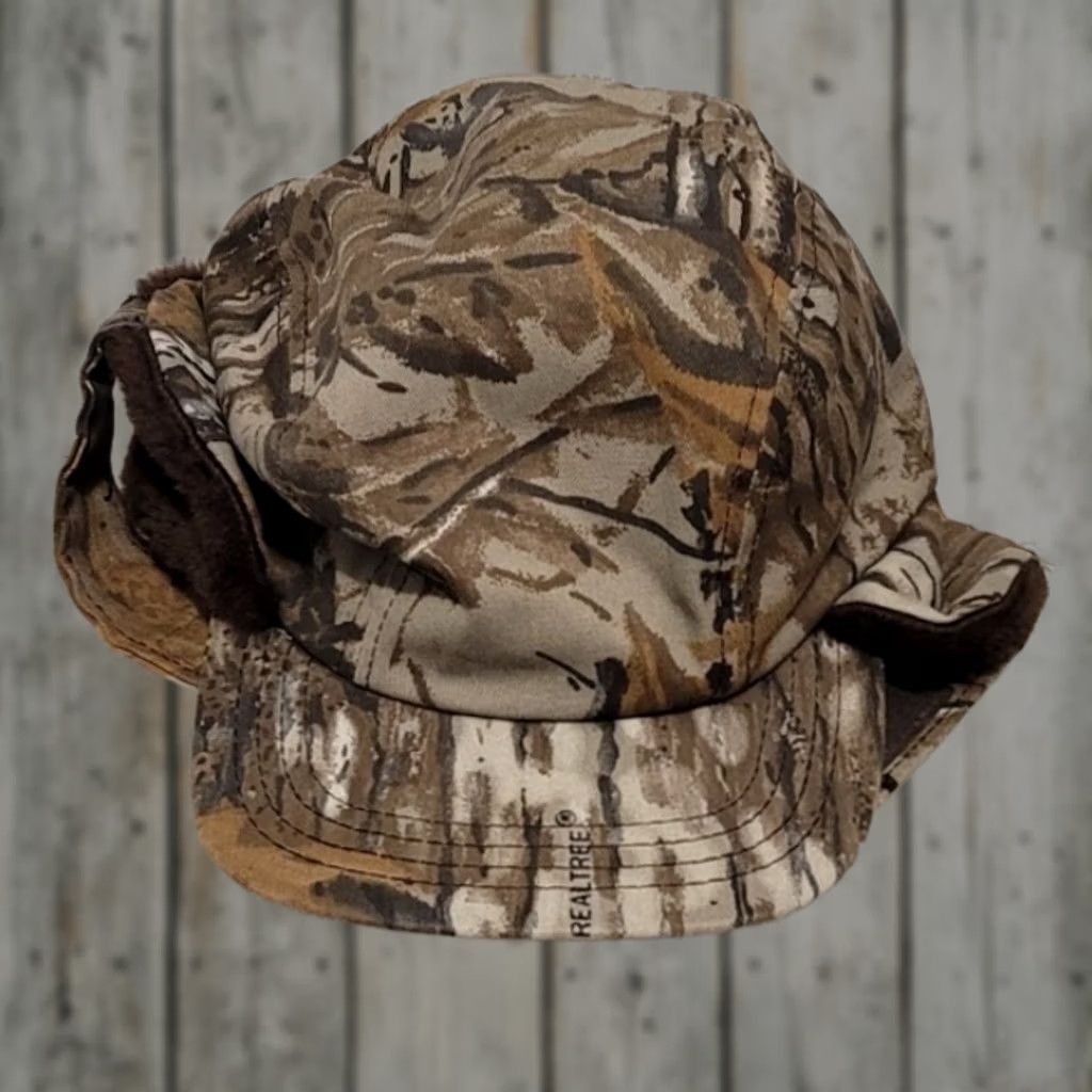 Realtree VINTAGE Realtree Camo Trapper Hat Cap USA Deer Hunt Ear Flap Thinsulate Medium Vtg USA Unisex Adults Men Women Size ONE SIZE - 1 Thumbnail