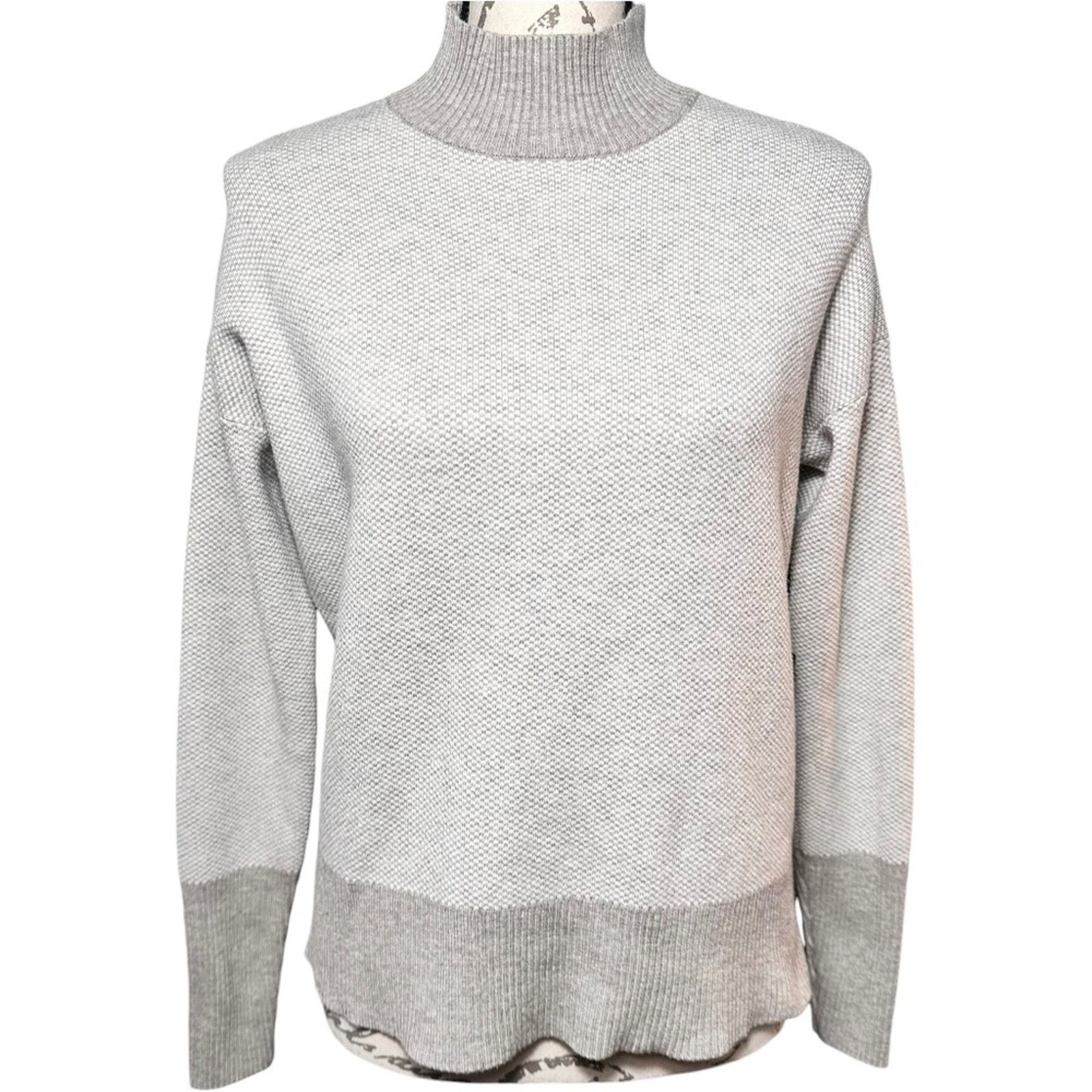 Rachel Zoe Rachel Zoe Mock Neck Grey Sweater, Soft Knit, Size XS NWT Size S / US 4 / IT 40 - 1 Thumbnail