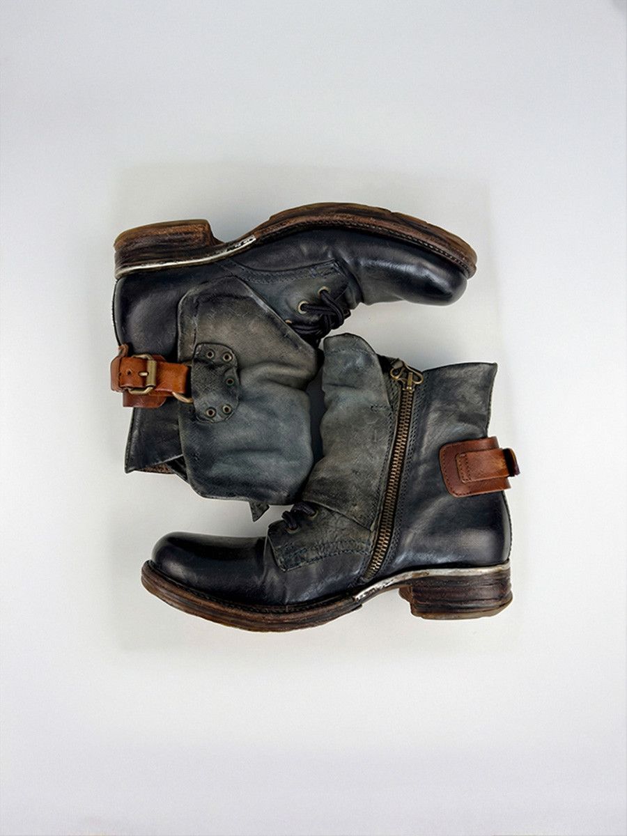 A.S.98 Airstep A.S.98 high-top boots with buckles and studs Size US 7 / IT 37 - 1 Thumbnail