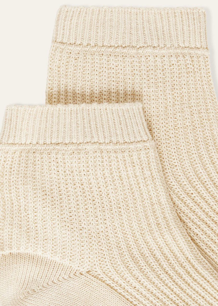 Loro Piana o1srvl11e0325 FAN8014 Size: OS / Socks in Cream Size ONE SIZE - 2 Thumbnail