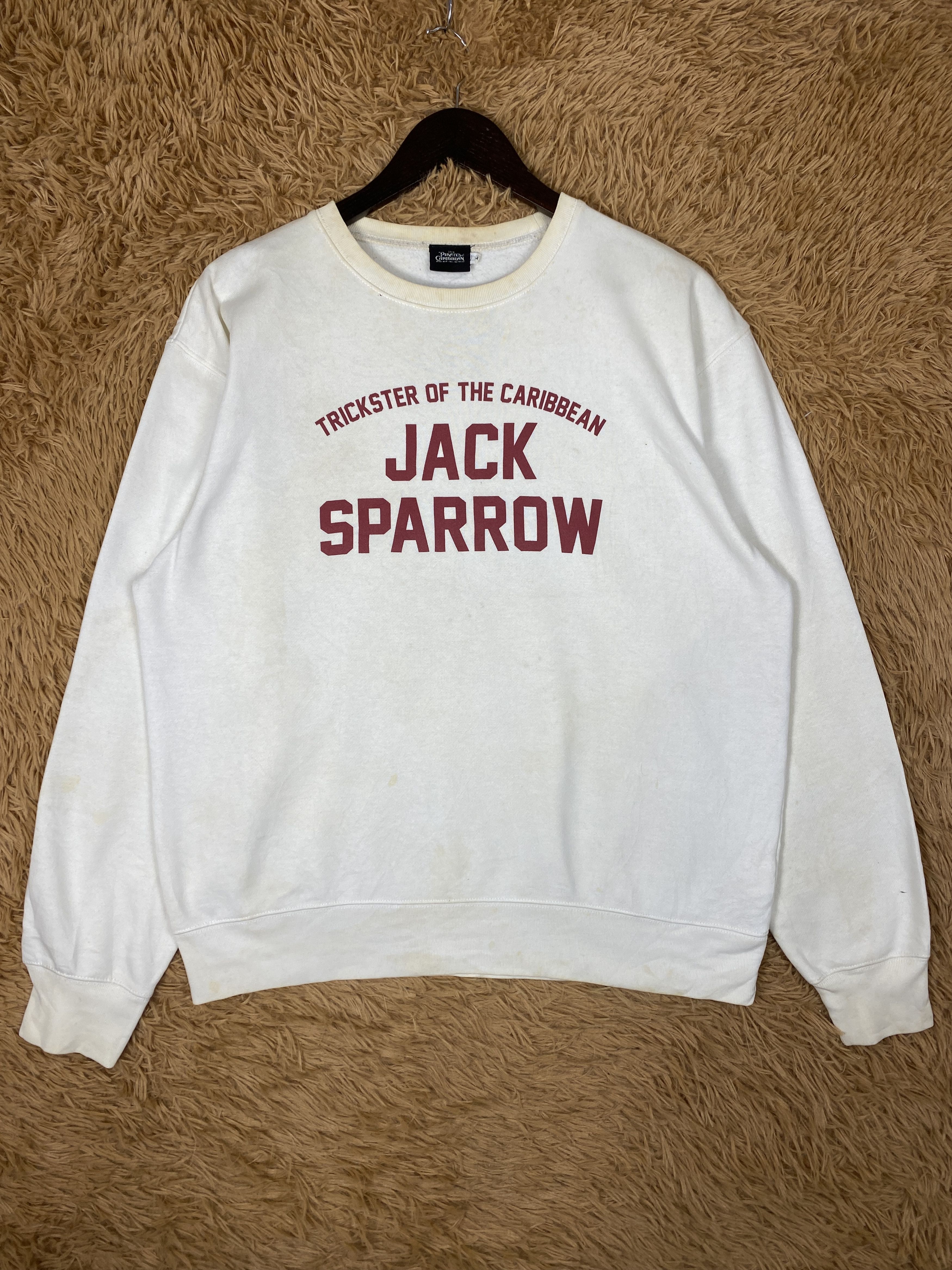 Disney Vintage Pirates Caribbean Jack Sparrow Sweatshirts PS0388 Size US L / EU 52-54 / 3 - 1 Thumbnail
