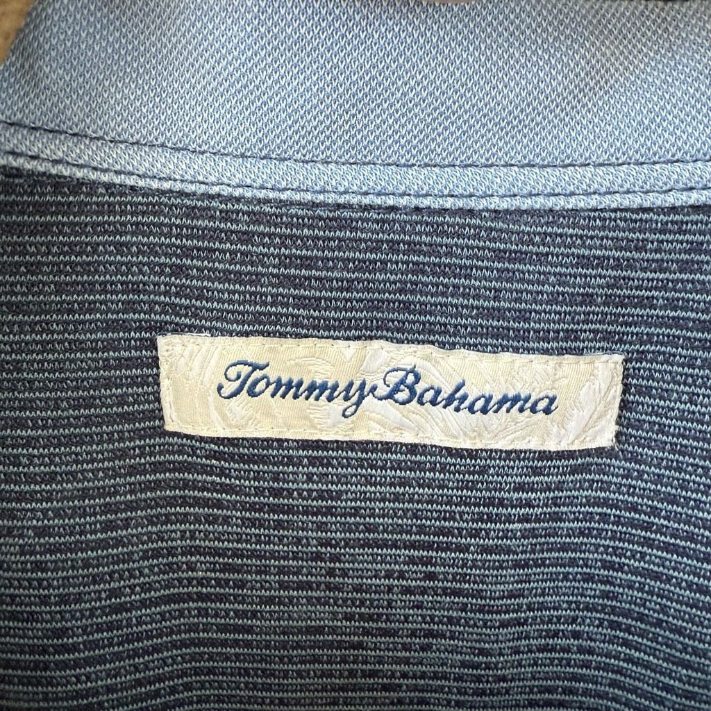 Tommy Bahama Tommy Bahama Blue Micro Stripe Long Sleeve Polo Shirt 3XL Ta Size US XXL / EU 58 / 5 - 7 Thumbnail