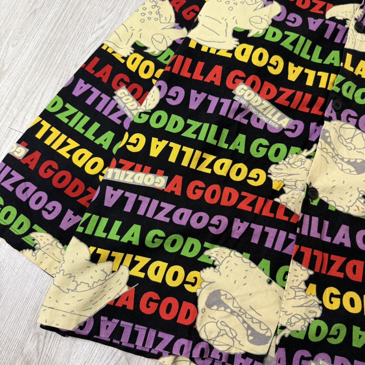 Vintage GODZILLA vintage 95' toho-toho eiga shirt full print boxy Size US XXL / EU 58 / 5 - 4 Thumbnail