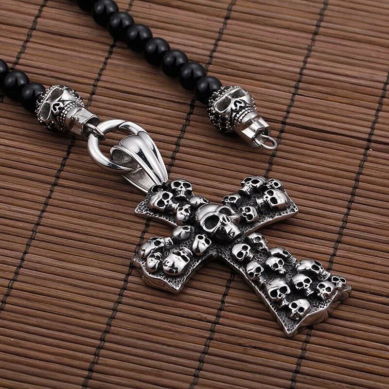 Jewelry Creative Skull Cross Metal Pendant Necklace Size ONE SIZE - 2 Thumbnail
