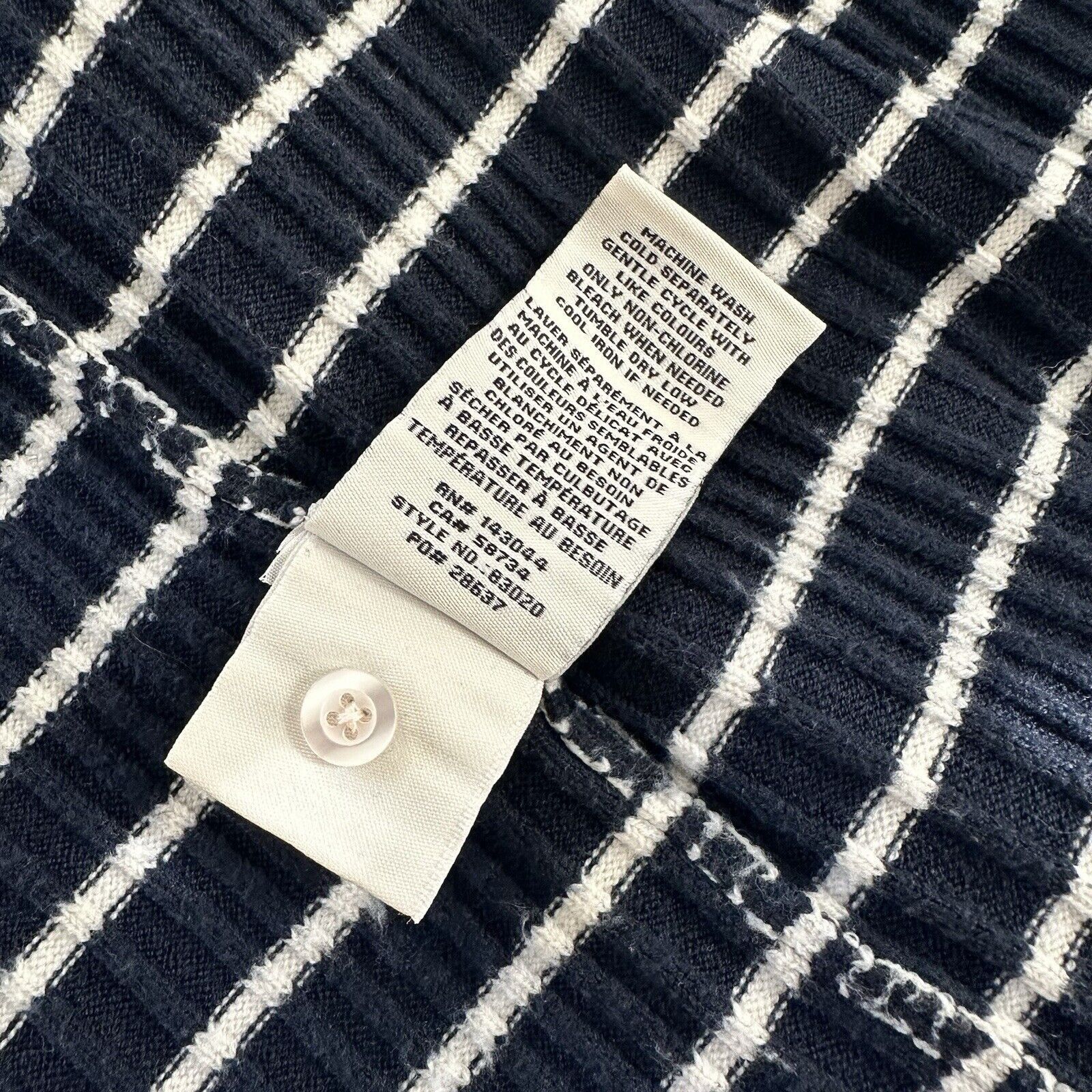 Other Navy White Striped Ribbed Cardigan Sweater Bagatelle Size M Size M / US 6-8 / IT 42-44 - 9 Thumbnail