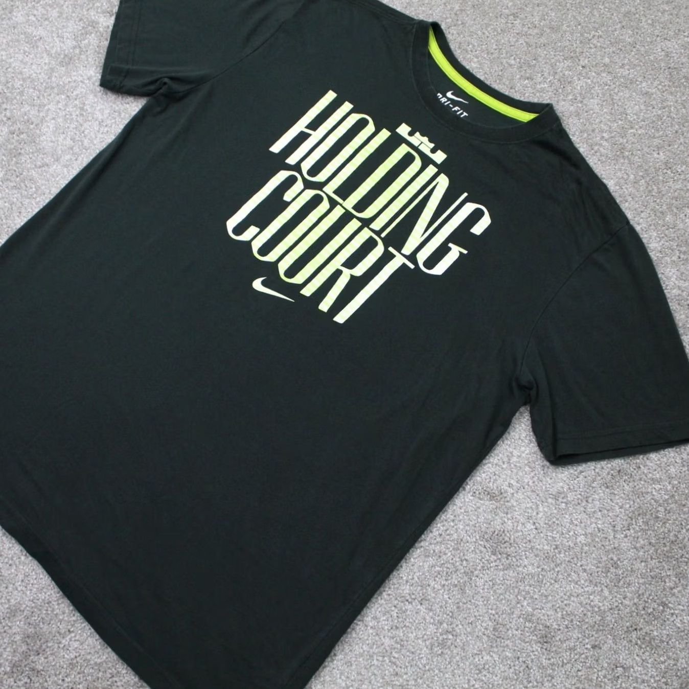 Nike Nike LeBron James Shirt Mens XL Green Dri-Fit Cotton/Poly Short Sleeve Logo" Size US XL / EU 56 / 4 - 3 Thumbnail