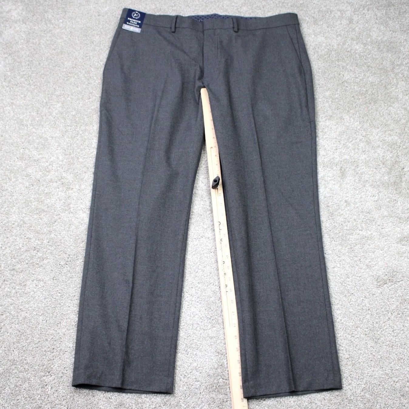 Haggar Haggar Premium Dress Pants Mens 40x30 Gray Straight Fit NWT Wool Polyester Front Flat Front Stretch Comfort Dress Pants Men Size US 40 / EU 56 - 2 Thumbnail