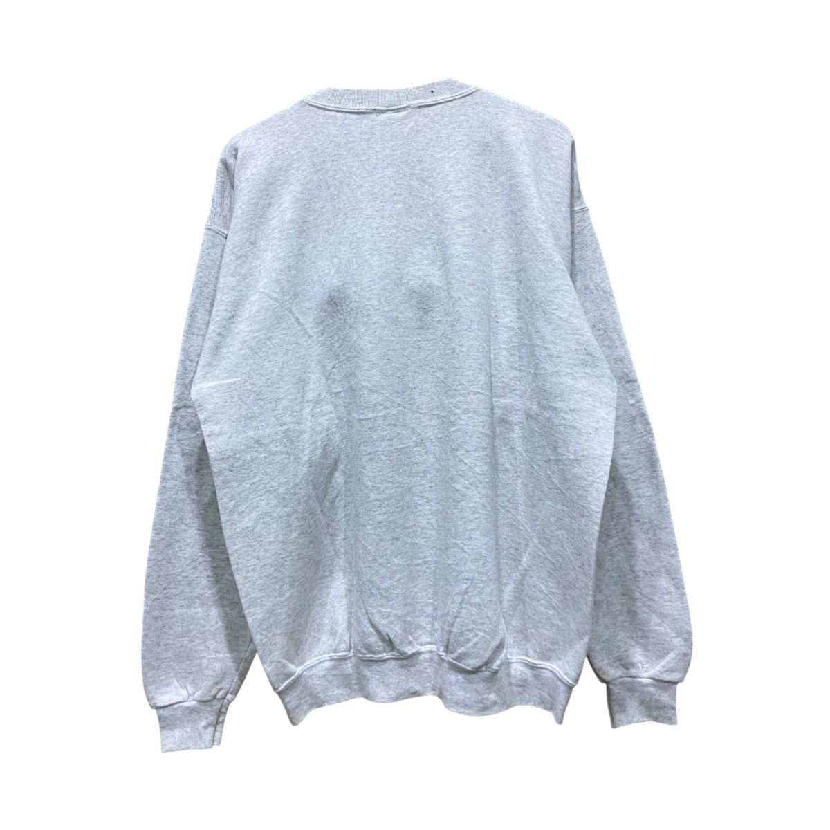 Adidas Vintage Adidas Trefoil Big Logo Heather Grey Sweatshirt Size US L / EU 52-54 / 3 - 2 Thumbnail