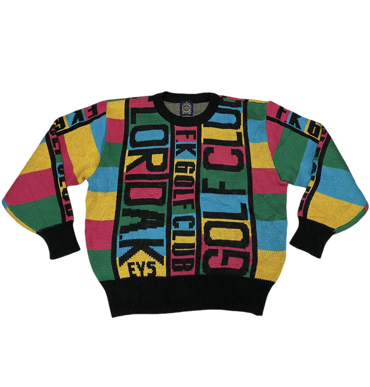 Sports Specialties 🔥 Florida Keys Golf Club Multicolour Block Knit Sweater (C3) Size US M / EU 48-50 / 2 - 1 Thumbnail