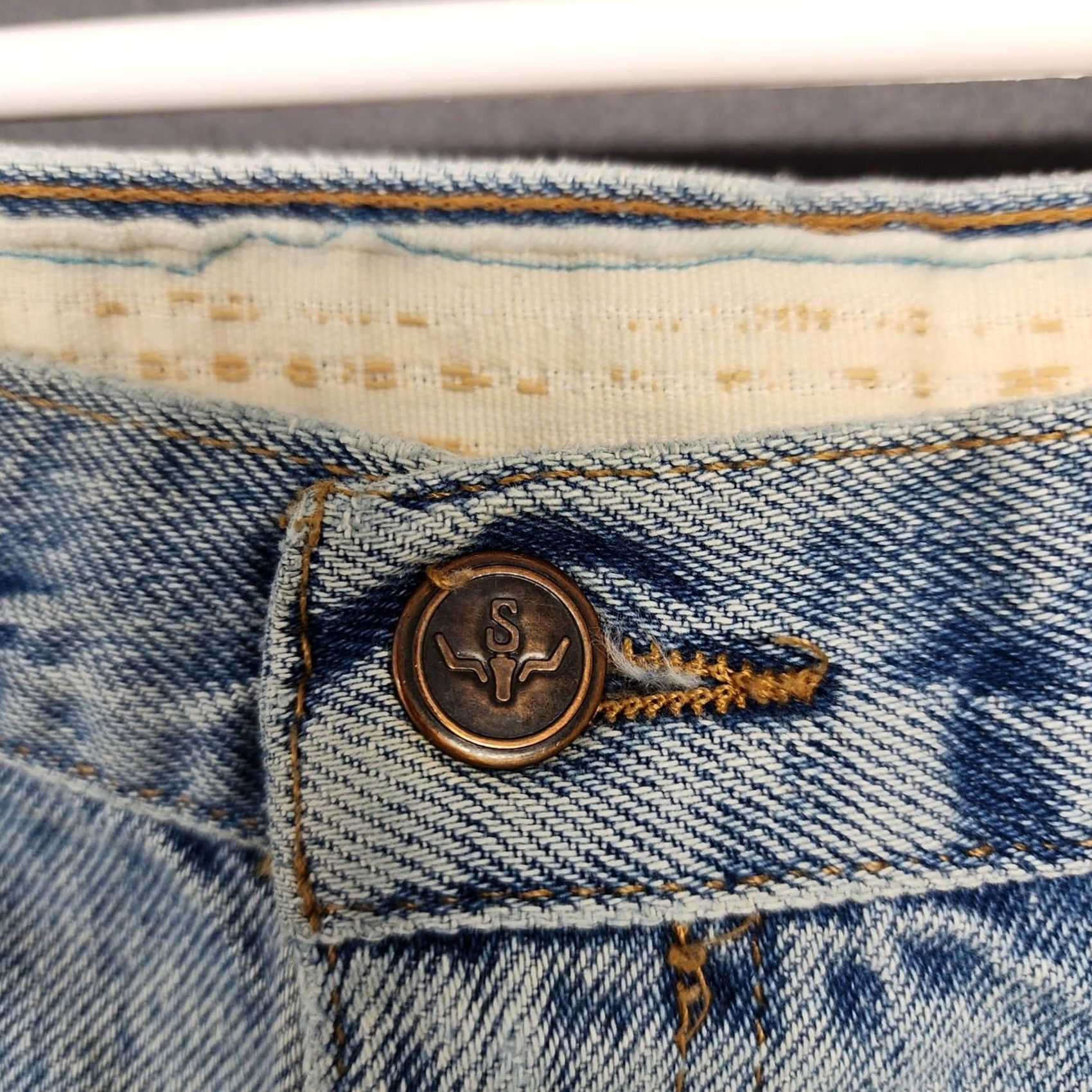 Vintage VINTAGE Sheplers Jeans Men 36x31 Light Wash Blue Bootcut Western Distressed READ Size US 36 / EU 52 - 3 Thumbnail