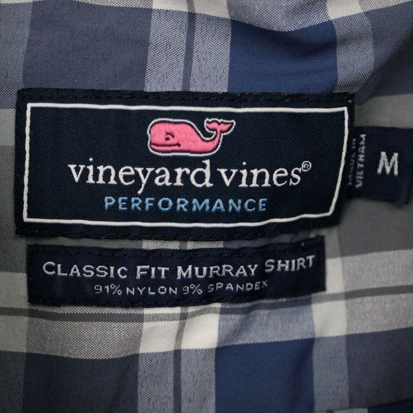 Vineyard Vines Vineyard Vines Performance Shirt Mens Medium Blue/Gray Classic Fit Murray L/S Size US M / EU 48-50 / 2 - 7 Thumbnail