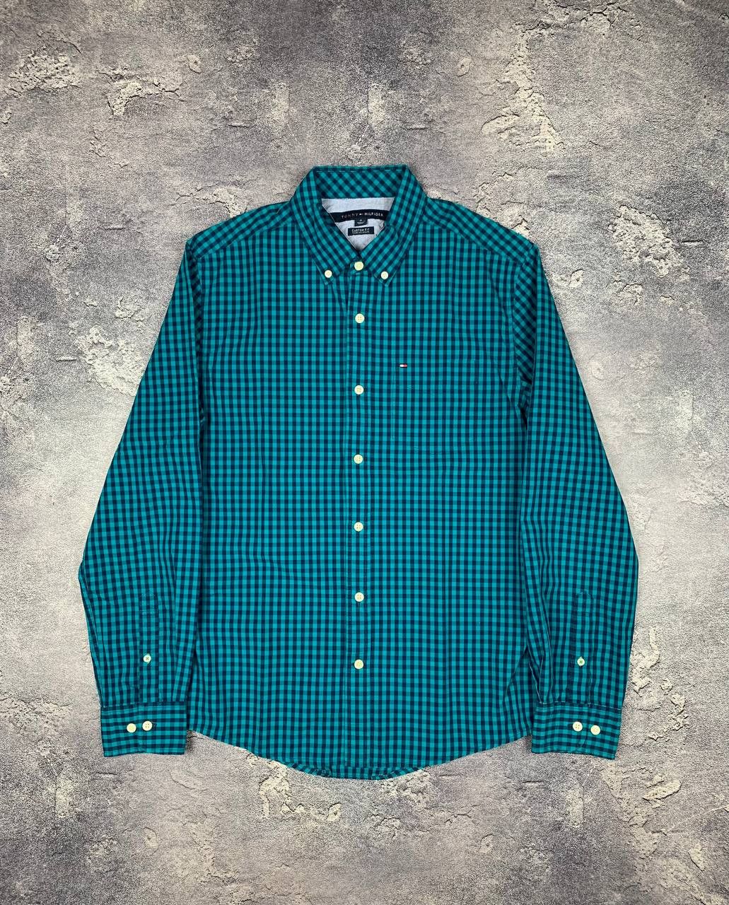 Tommy Hilfiger Share Tommy Hilfiger Men's Turquoise Check Shirt Button Down Size US M / EU 48-50 / 2 - 1 Thumbnail
