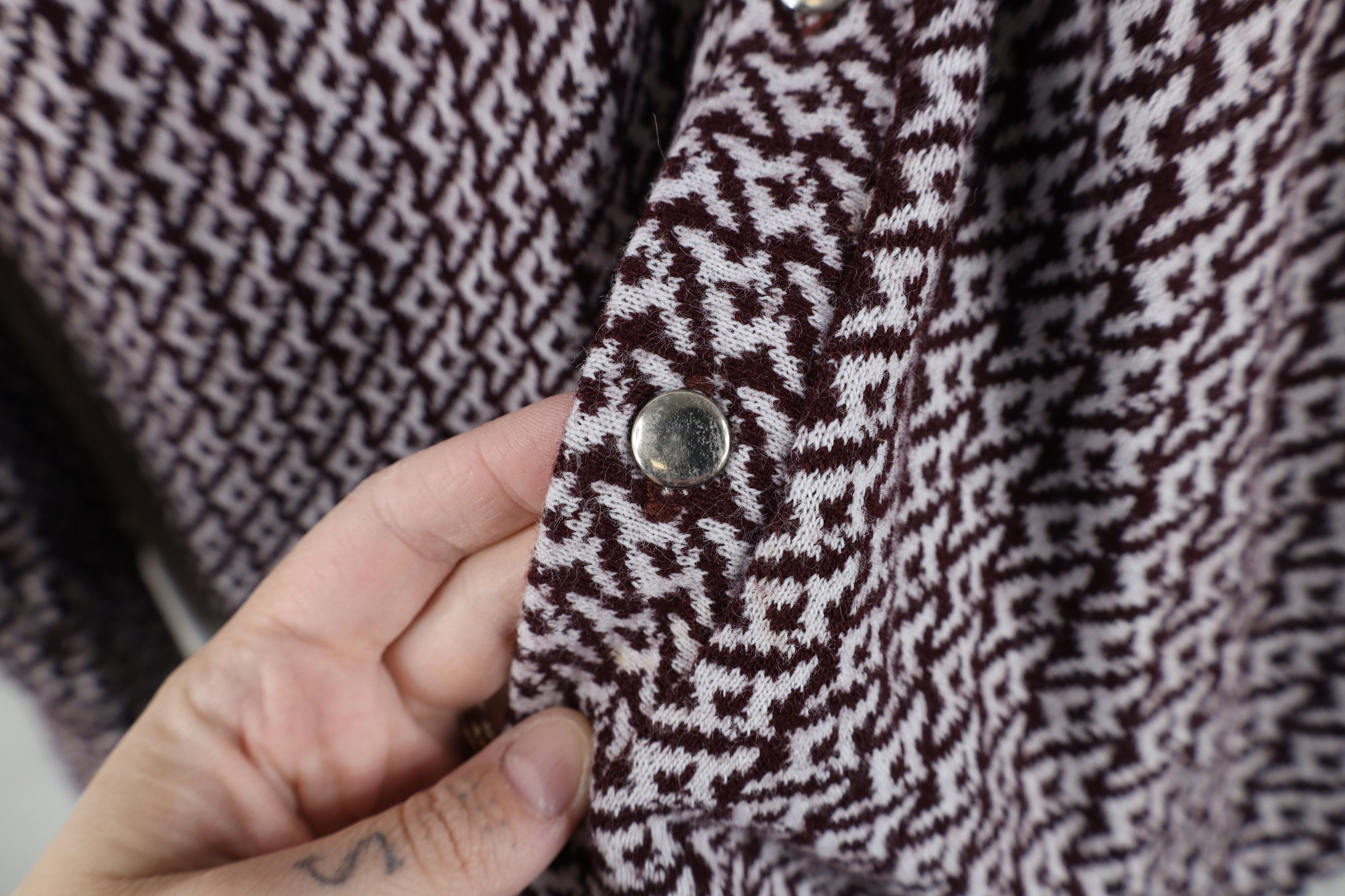 Vintage Vintage 60s 70s Streetwear Knit Collared Button Shirt USA Size US M / EU 48-50 / 2 - 4 Thumbnail