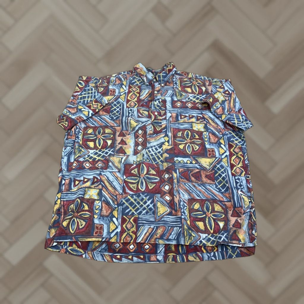 Reyn Spooner Reyn Spooner Hawaiian Shirt Men XL 1/4 Button Short Sleeve Multicolor Beach Tropical Casual Vacation 13018 Size US XL / EU 56 / 4 - 1 Thumbnail