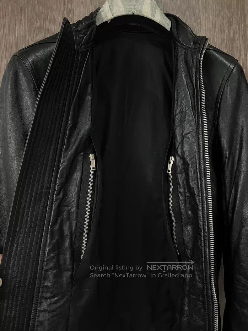 Rick Owens Rick Owens Minimal small standing collar leather jacket Size US M / EU 48-50 / 2 - 6 Thumbnail