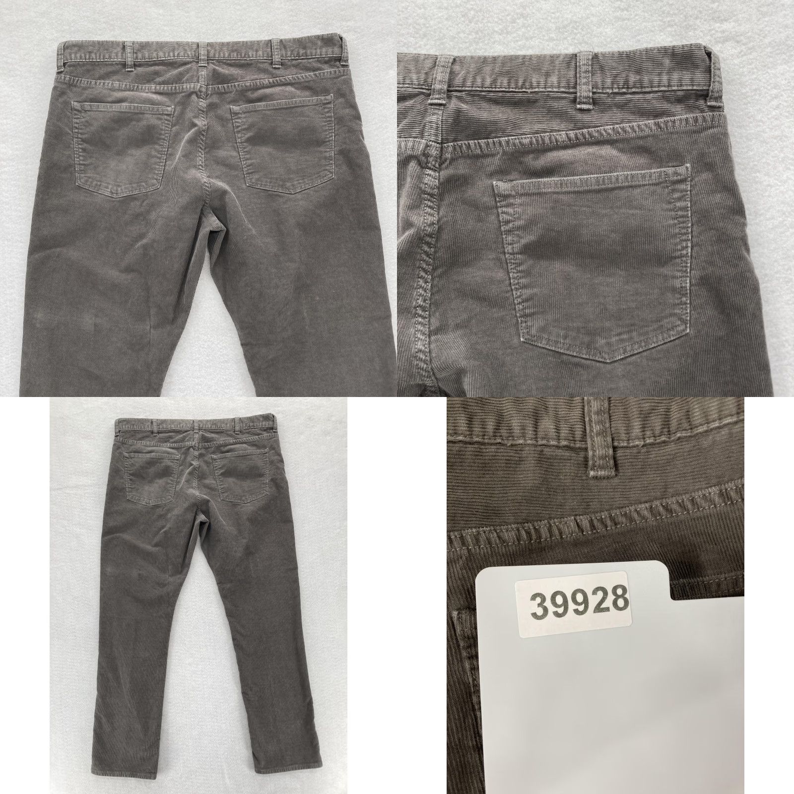 J.Crew J.CREW 770 Corduroy Pants Mens 38x32 Gray Slim Straight Stretch 5-Pocket Casual Beltless Zip Front Front Flat Front Pockets City Preppy Mens Size US 38 / EU 54 - 9 Thumbnail