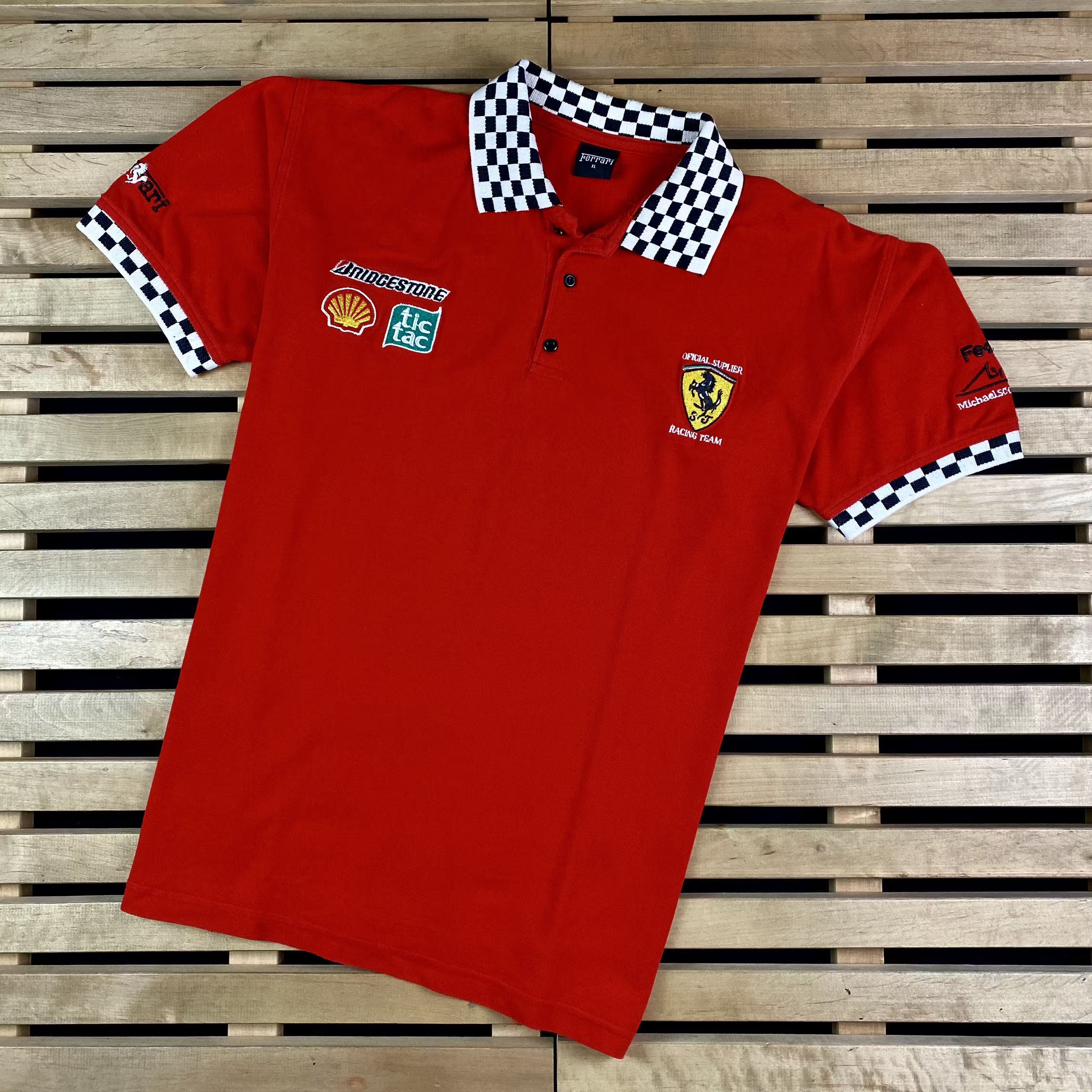 Ferrari × Vintage Mens Polo T Shirt Ferrari Vintage Size XL Size US XL / EU 56 / 4 - 1 Thumbnail