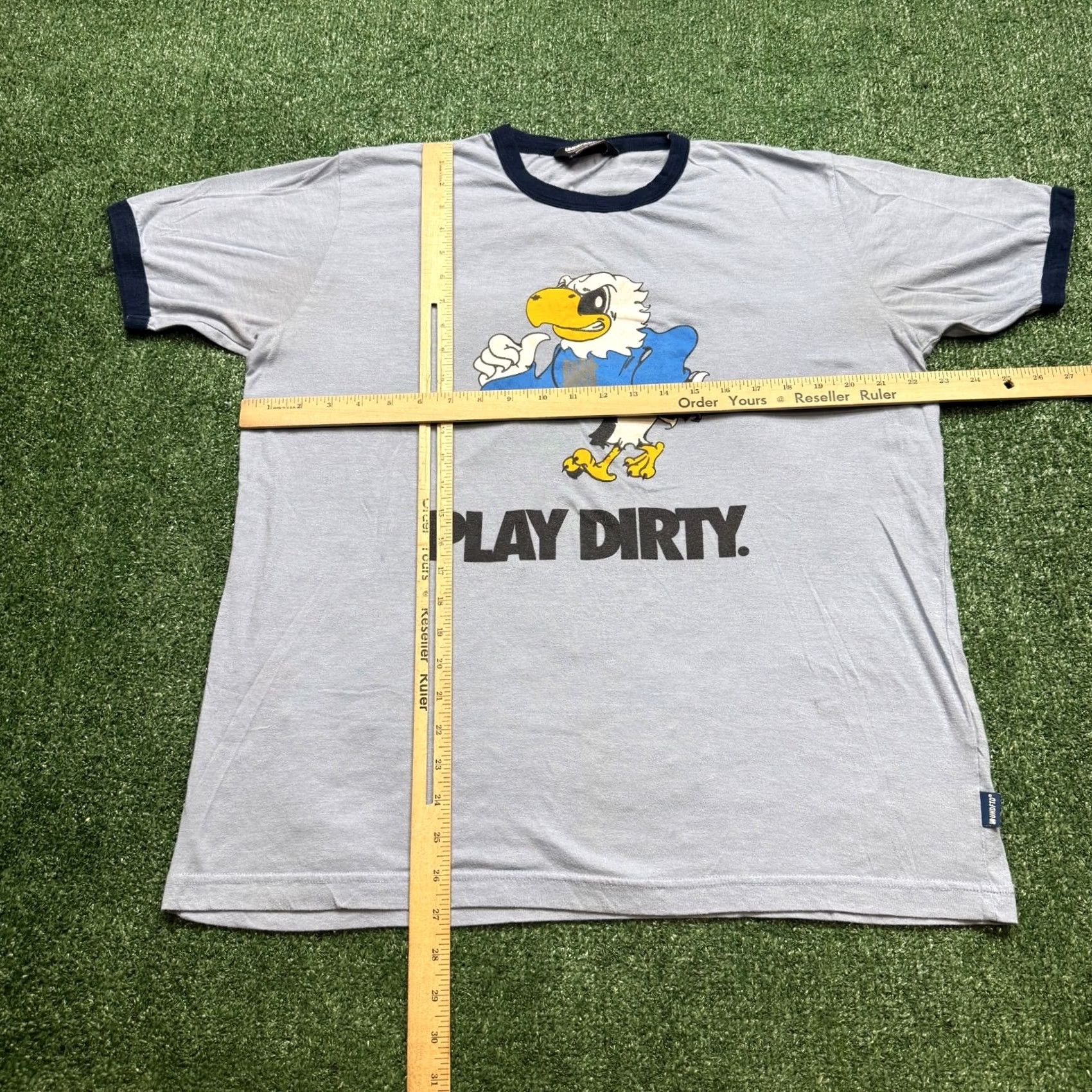 Undefeated VINTAGE Undefeated T Shirt Men's L Blue Short Sleeve Crew Neck Ringer Logo Cotton 2000s Summer Streetwear Mens Size US L / EU 52-54 / 3 - 6 Thumbnail