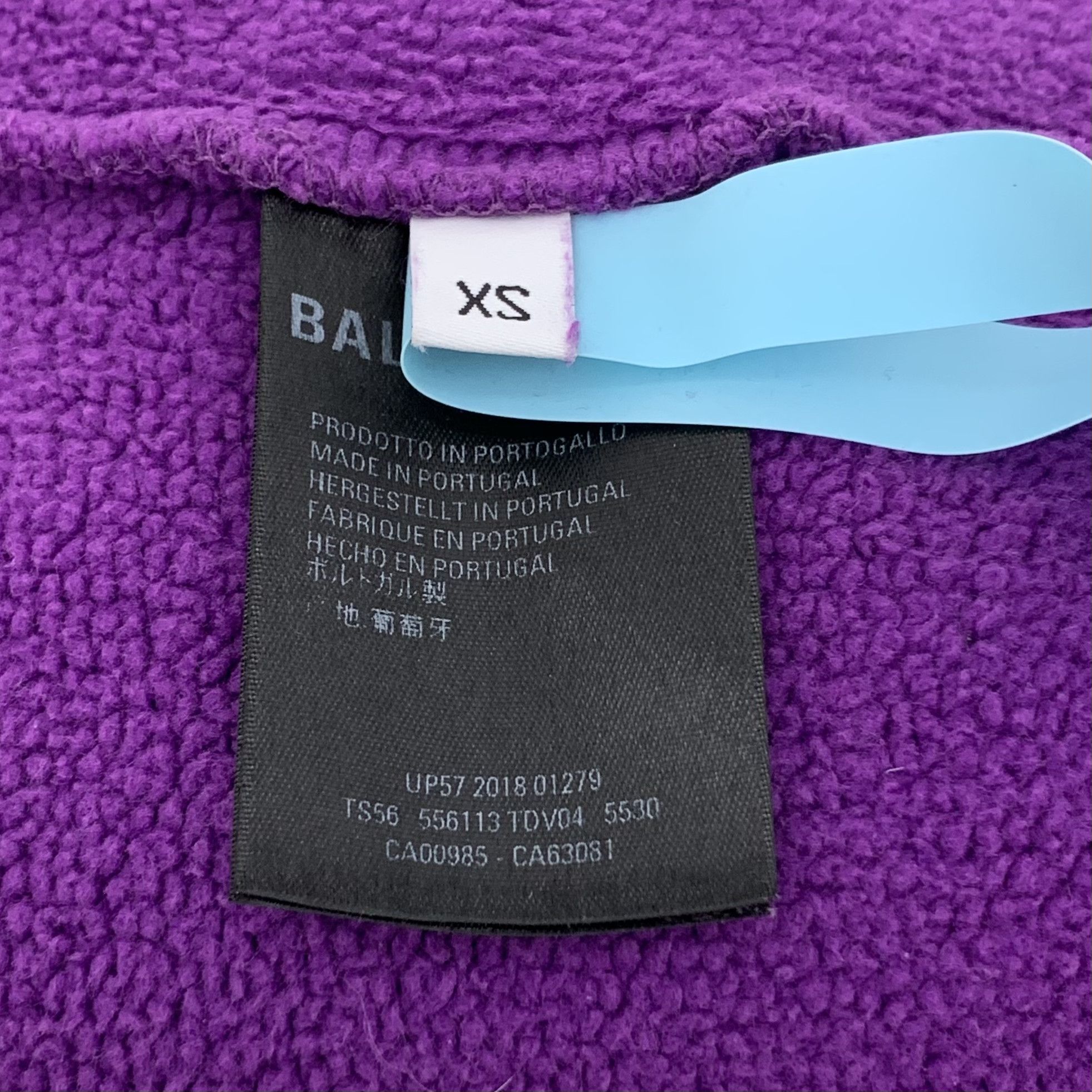 Balenciaga Balenciaga Hoodie – Purple Logo Print Cotton (Size XS) Size XS / US 0-2 / IT 36-38 - 4 Thumbnail