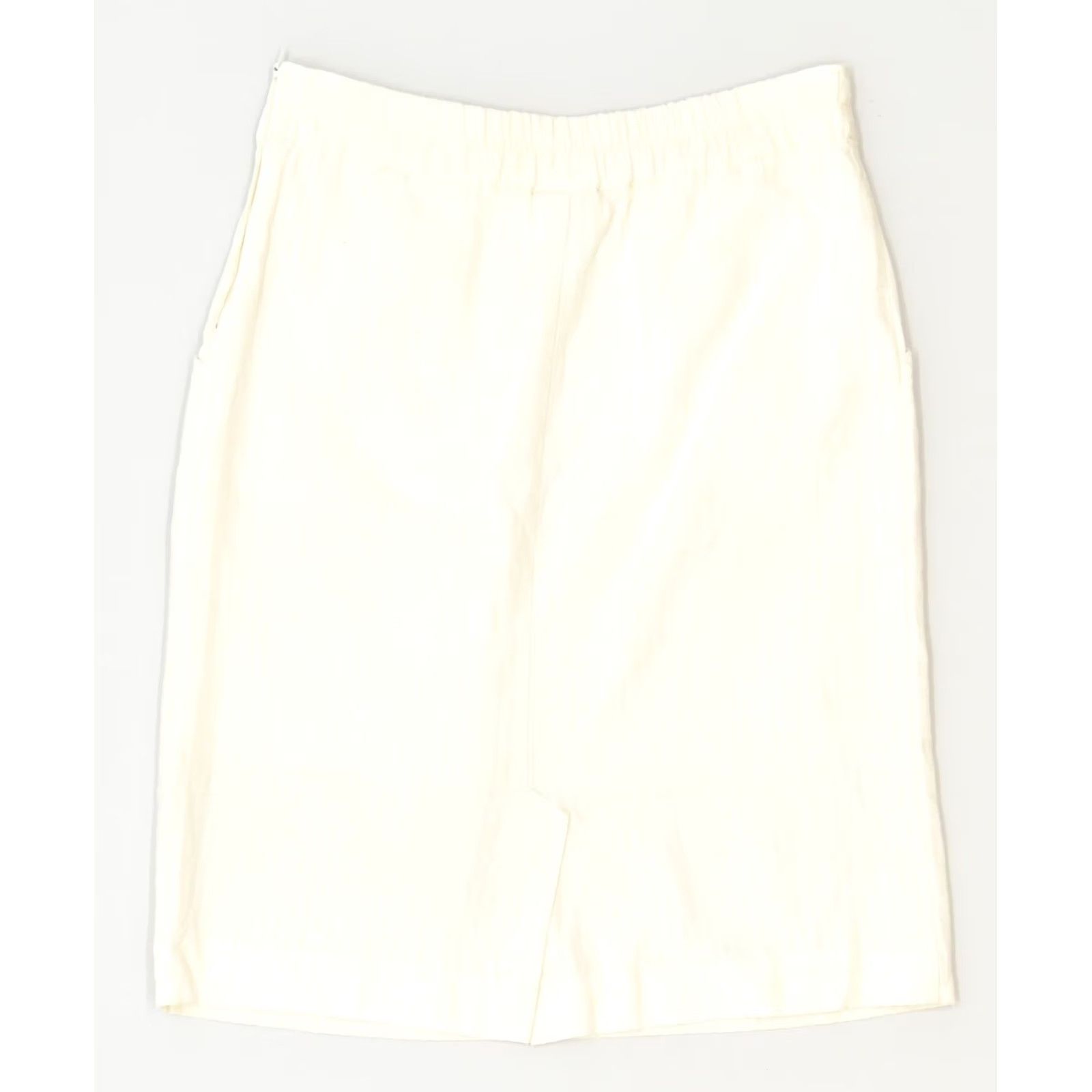 Vintage VINTAGE ACKERMANN Womens Skirt White Viscose EU 38 Small W28 Straight Designer Size 28" / US 6 / IT 42 - 2 Thumbnail
