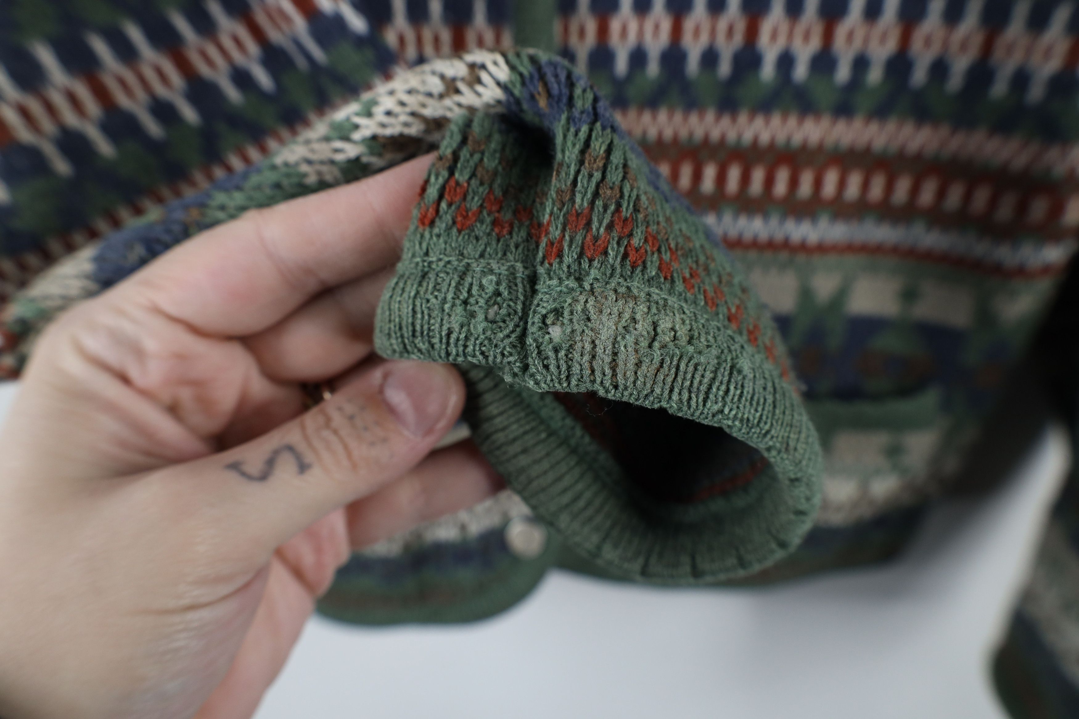 Vintage Vintage 90s Streetwear Fair Isle Knit Cardigan Sweater Size M / US 6-8 / IT 42-44 - 5 Thumbnail