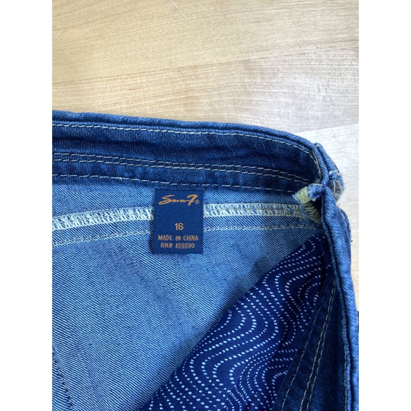Vintage Seven7 Jeans Womens Bootcut Jeans 16 Blue Dark Wash Inseam 25" 9588 Size 38" / US 16 / IT 52 - 4 Thumbnail